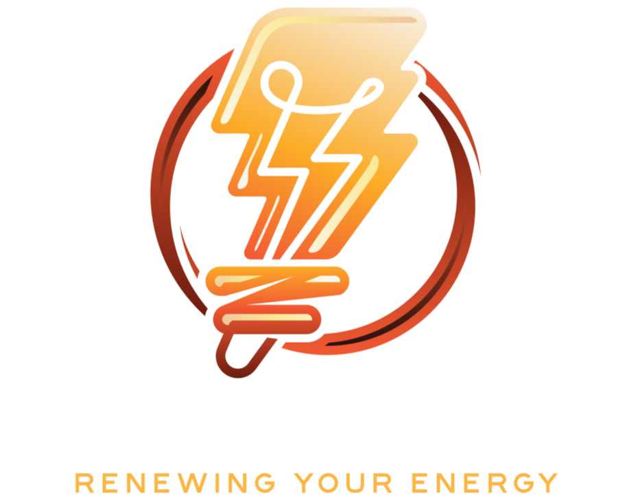 A digital logo with a gold-colored lightning bolt inside a circle, with the text "Be My Queen" below it.