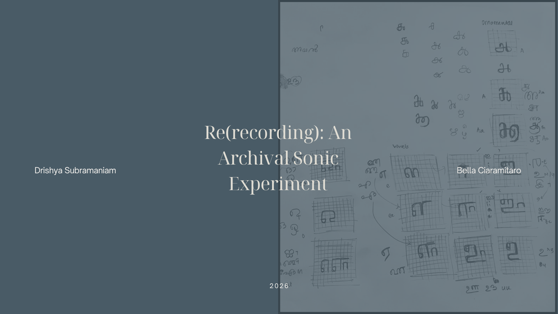 Re(recording) Workshop