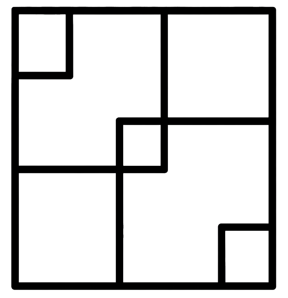 A gray and black maze puzzle with interconnected paths and dead ends.