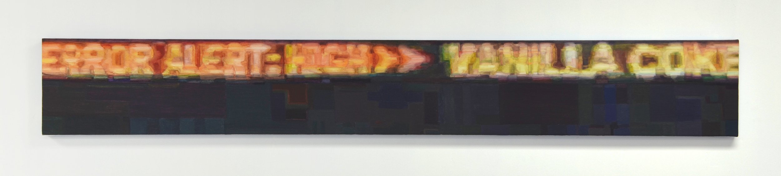 (T)ERROR ALERT, Oil on canvas, 10 in. x 60 in., 2021