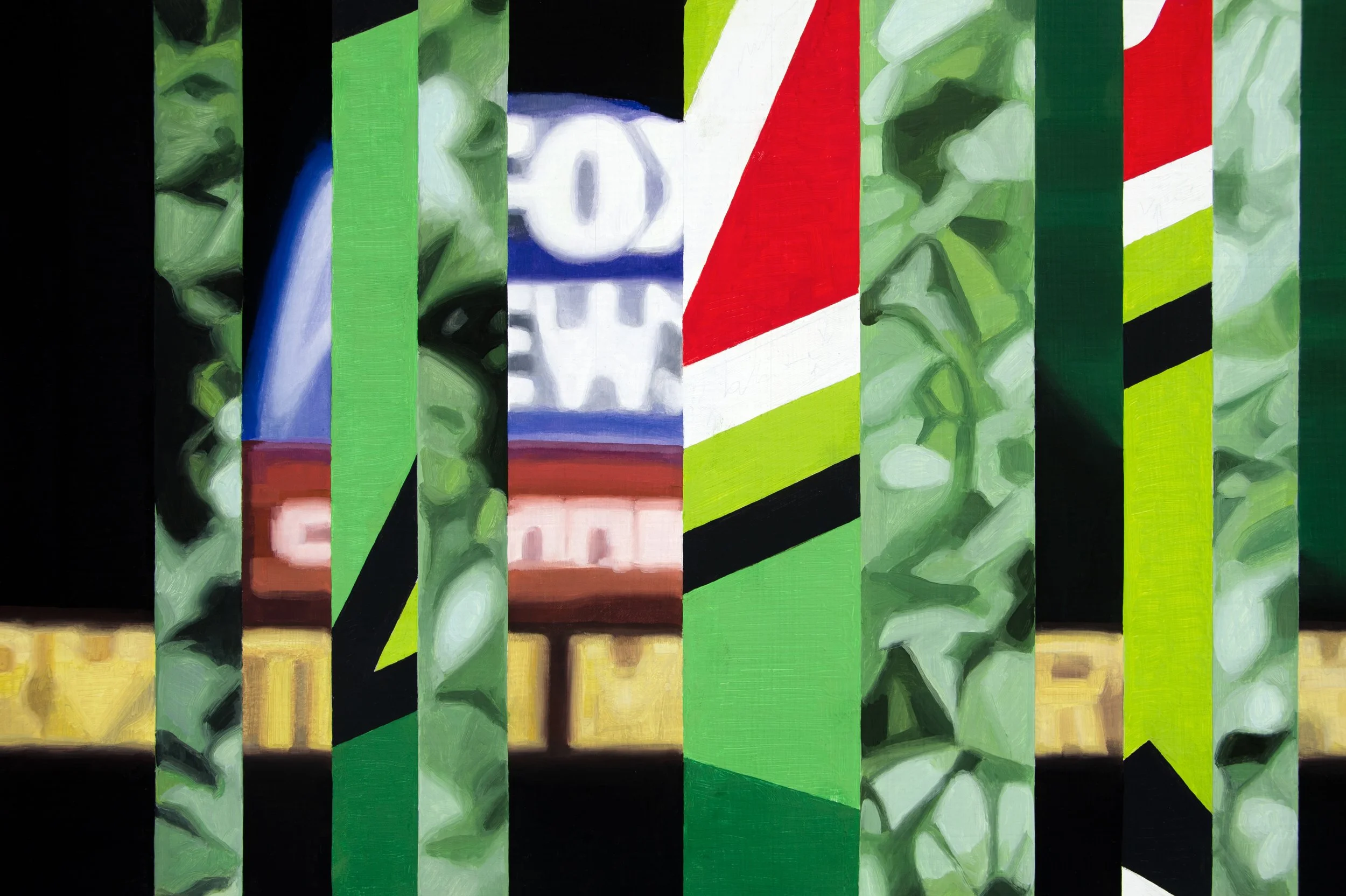 Ya-Hooo! (Detail), Oil on canvas, 38 in. x 48 in., 2022