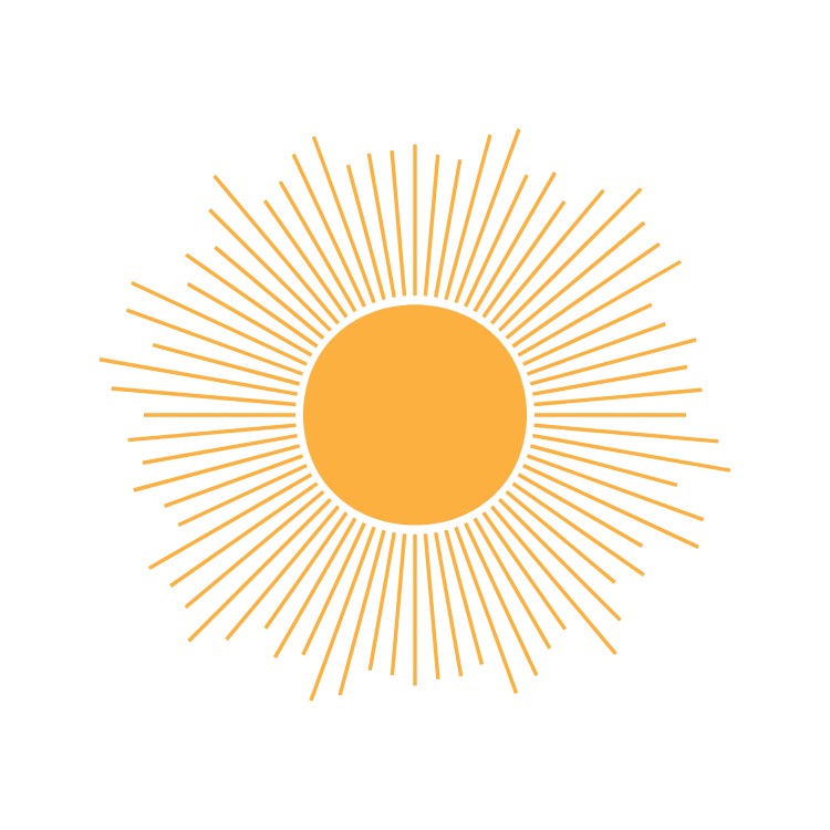 Sun icon representing hope, radiance, and lasting change.