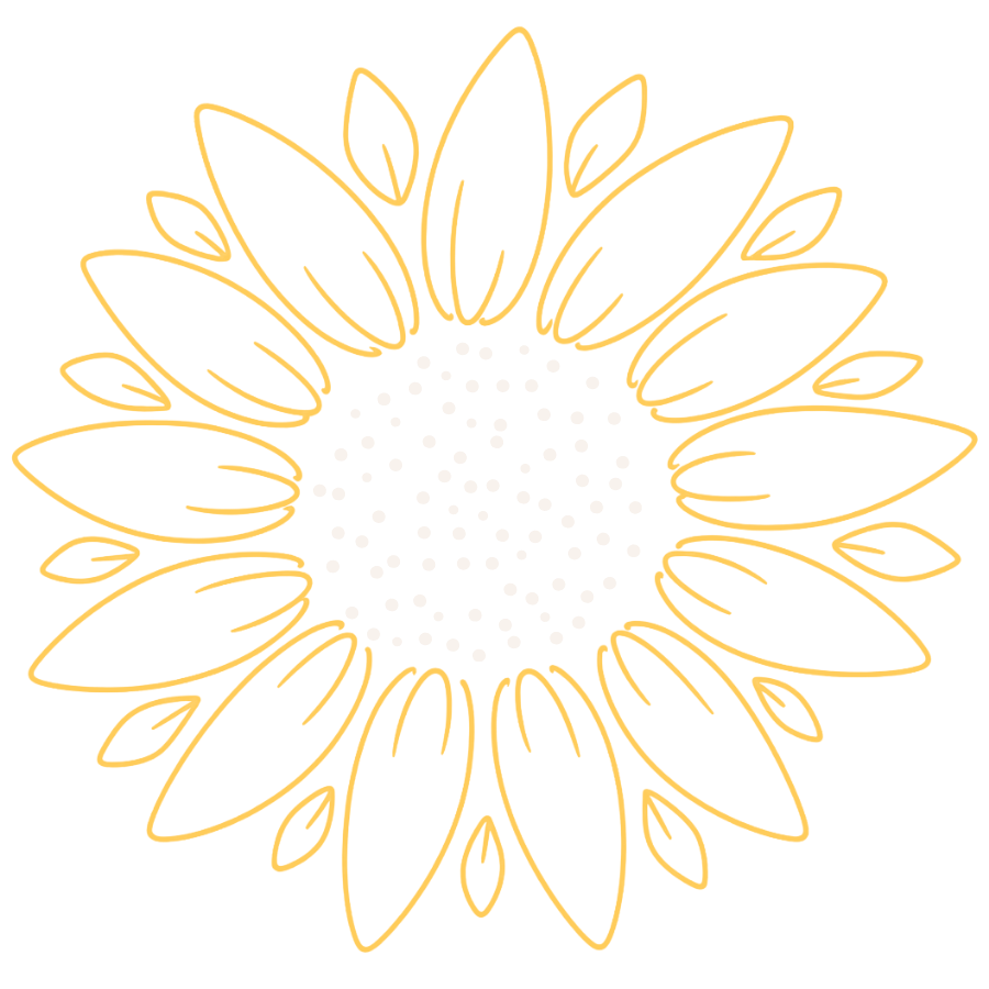 Stylized sunflower representing the Lumina Life & Wellness Coaching brand.