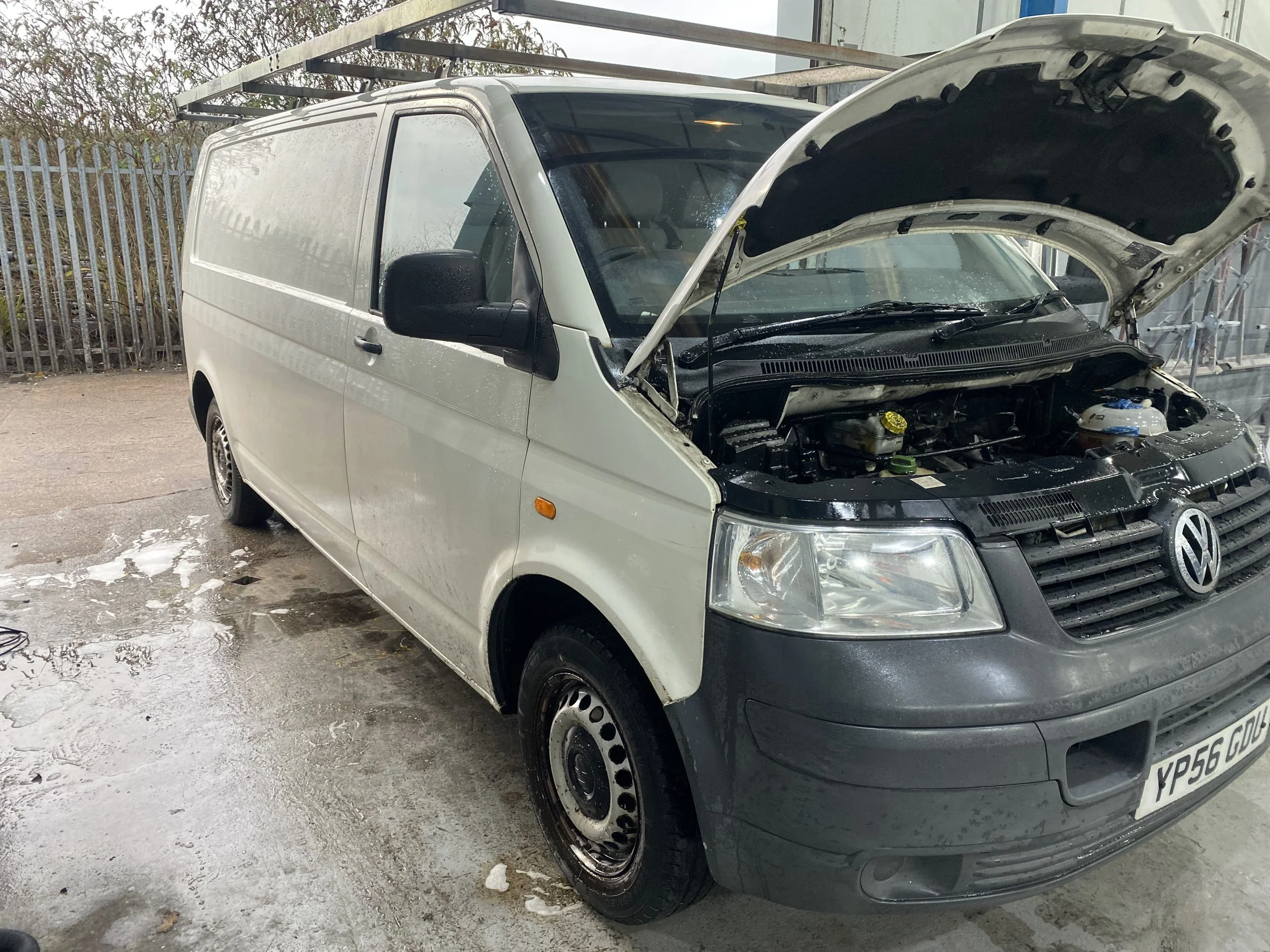 Front of the van before the work began