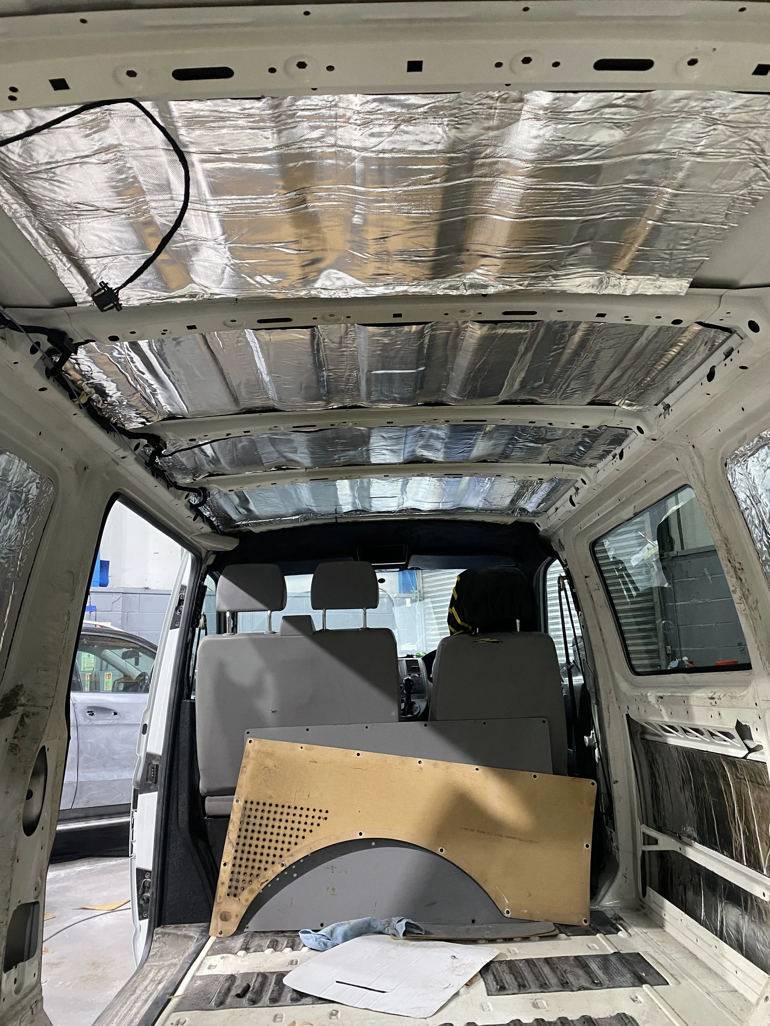 Second stange of the sound deadening, this also provdides thermal insulation too.