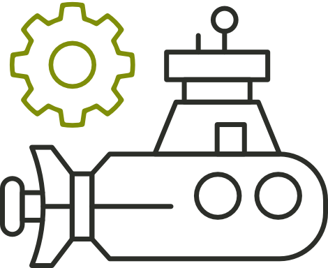 Manufacturing and defense crossover icon