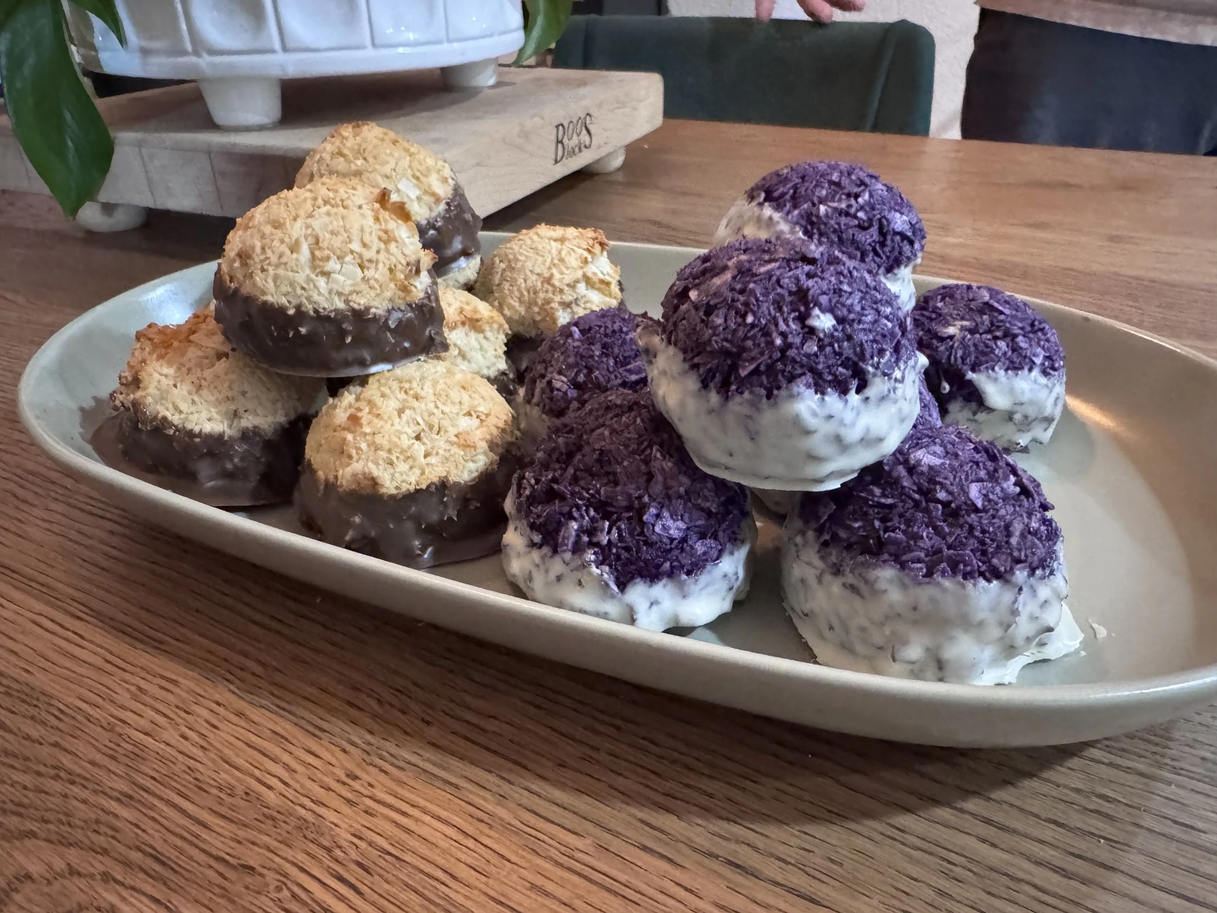 Shine-Dipped Coconut Macaroons