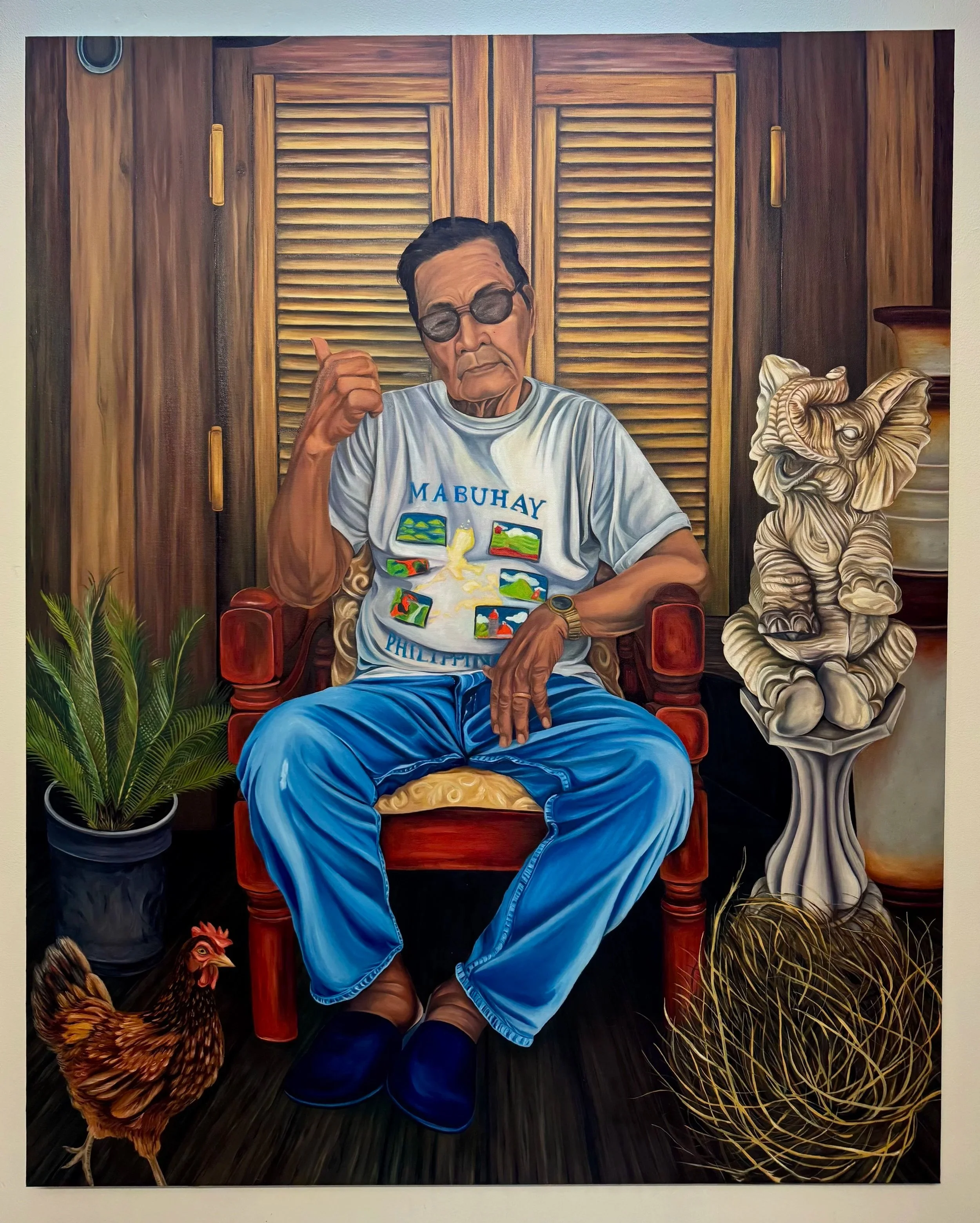 Grandpa Victor - 1979, 60 x 48 in, oil on canvas 2025
