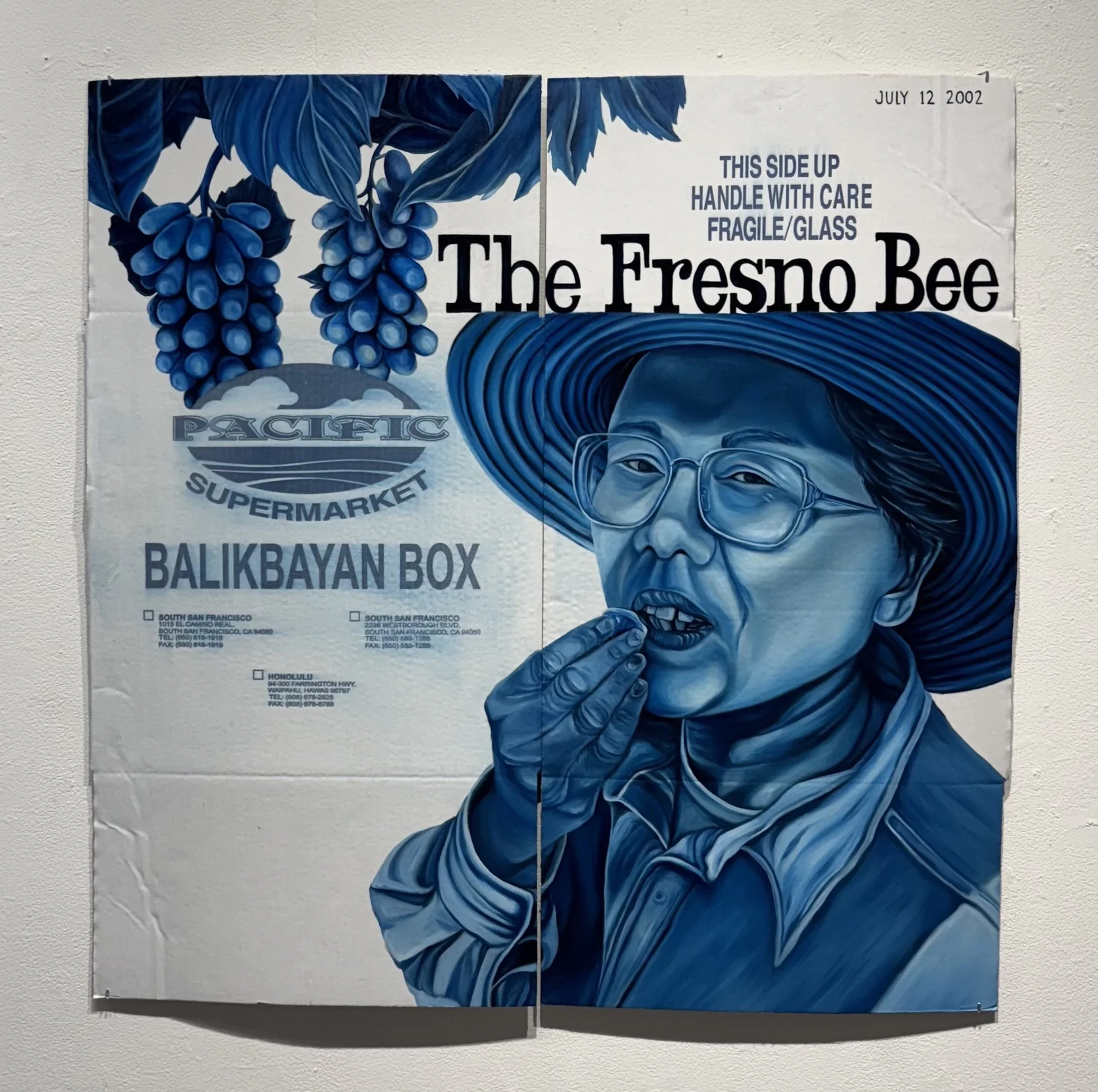 Tie Gladys, 36.5 x 36 in, oil on cardboard, 2025