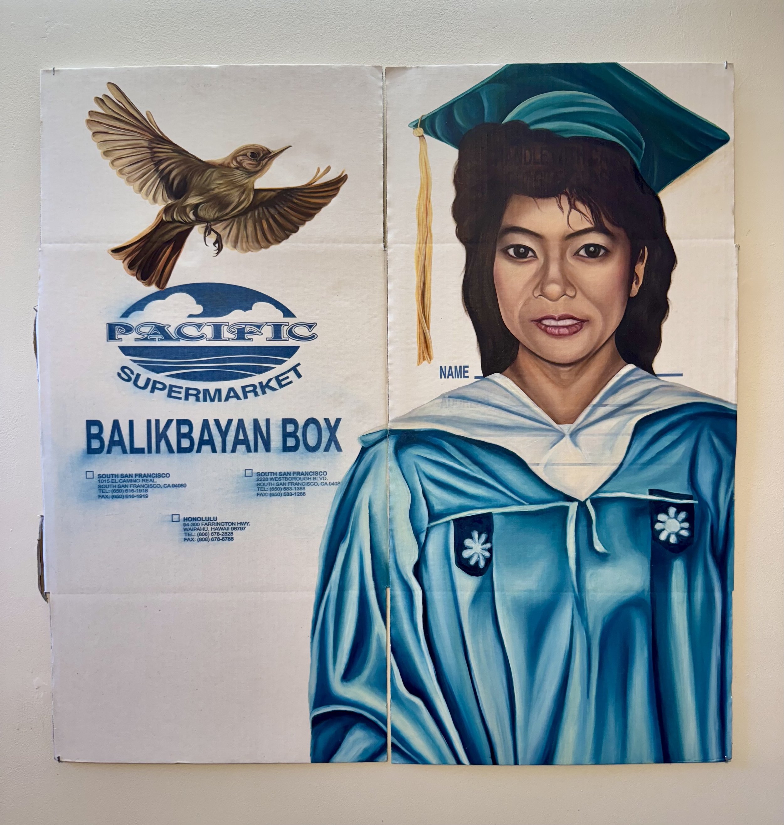 Nurse Marcellana, 36.5 x 36 in, oil on cardboard, 2025