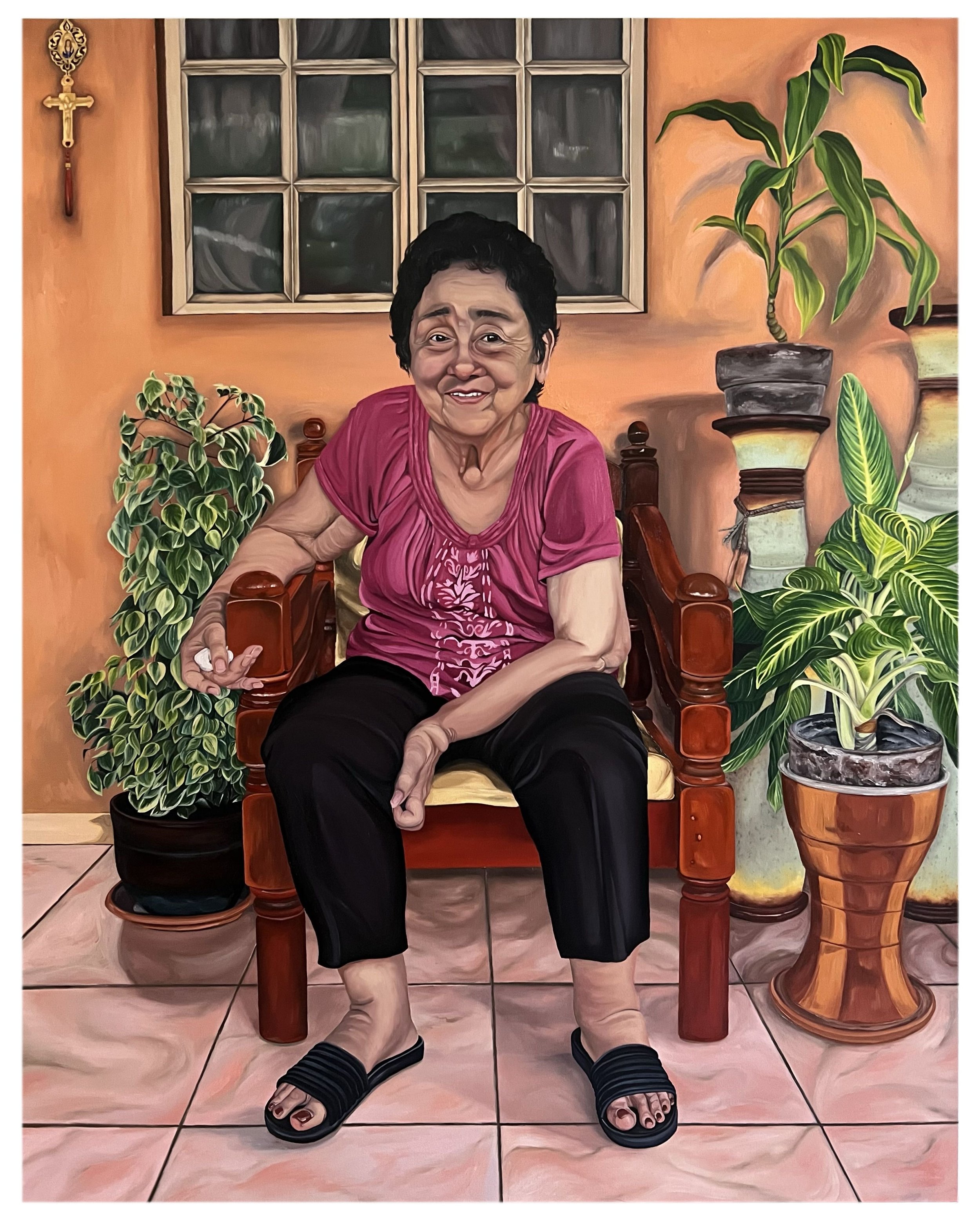 Grandma Elsa, 60 x 48 in, oil on canvas, 2023