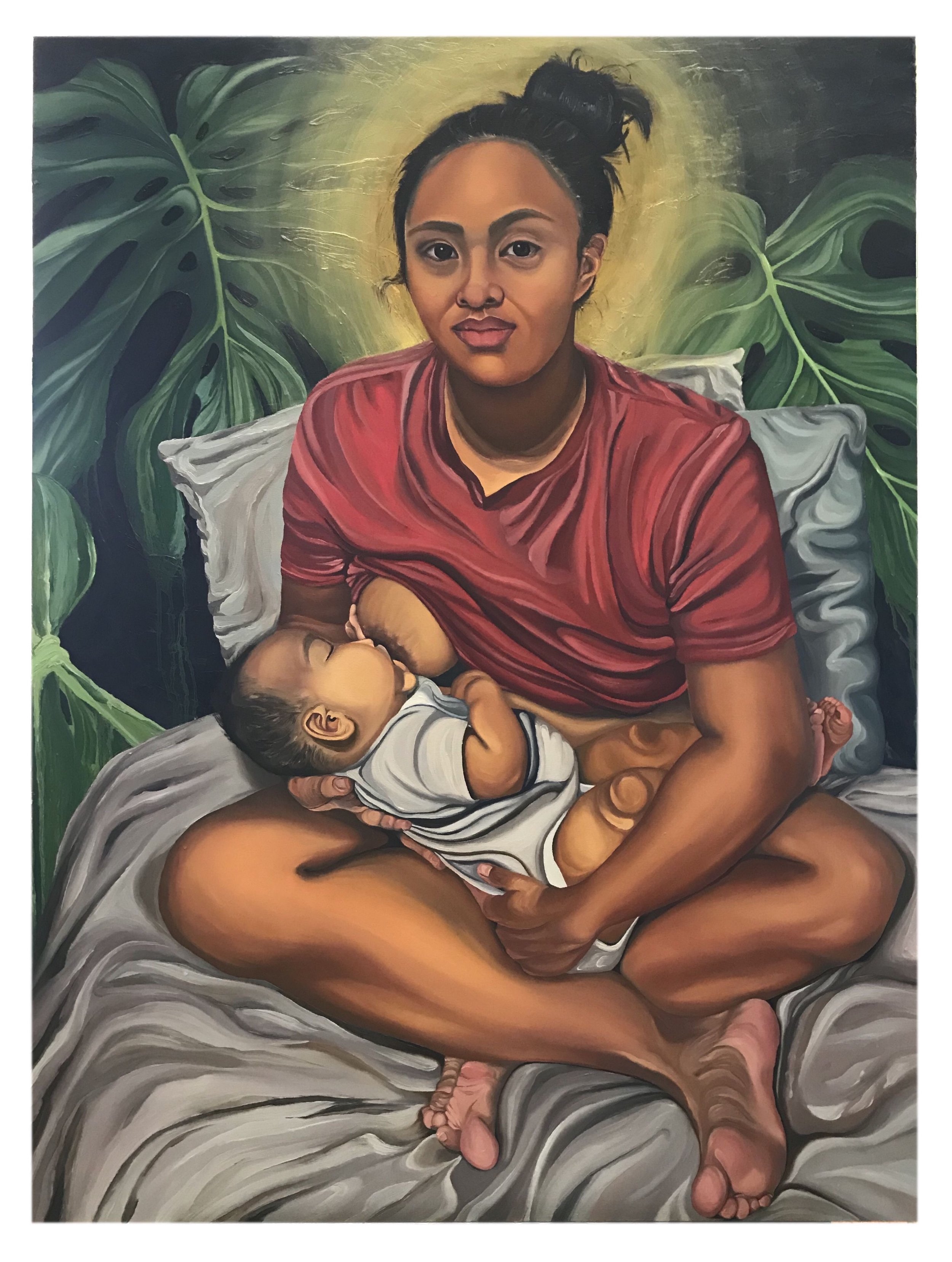 Mama Mirela, 48 x 36 in, oil on canvas, 2020