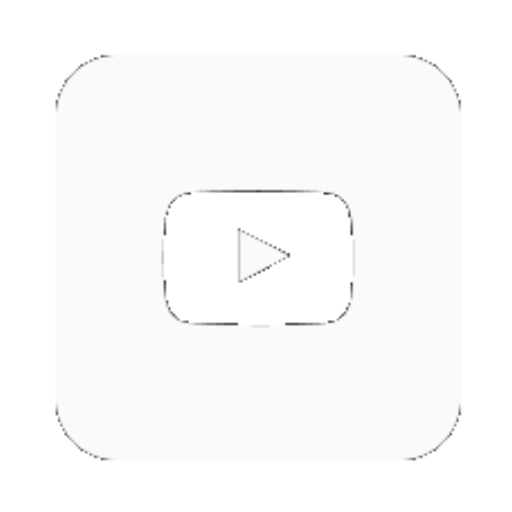 YouTube app icon with a white play button on a black background.