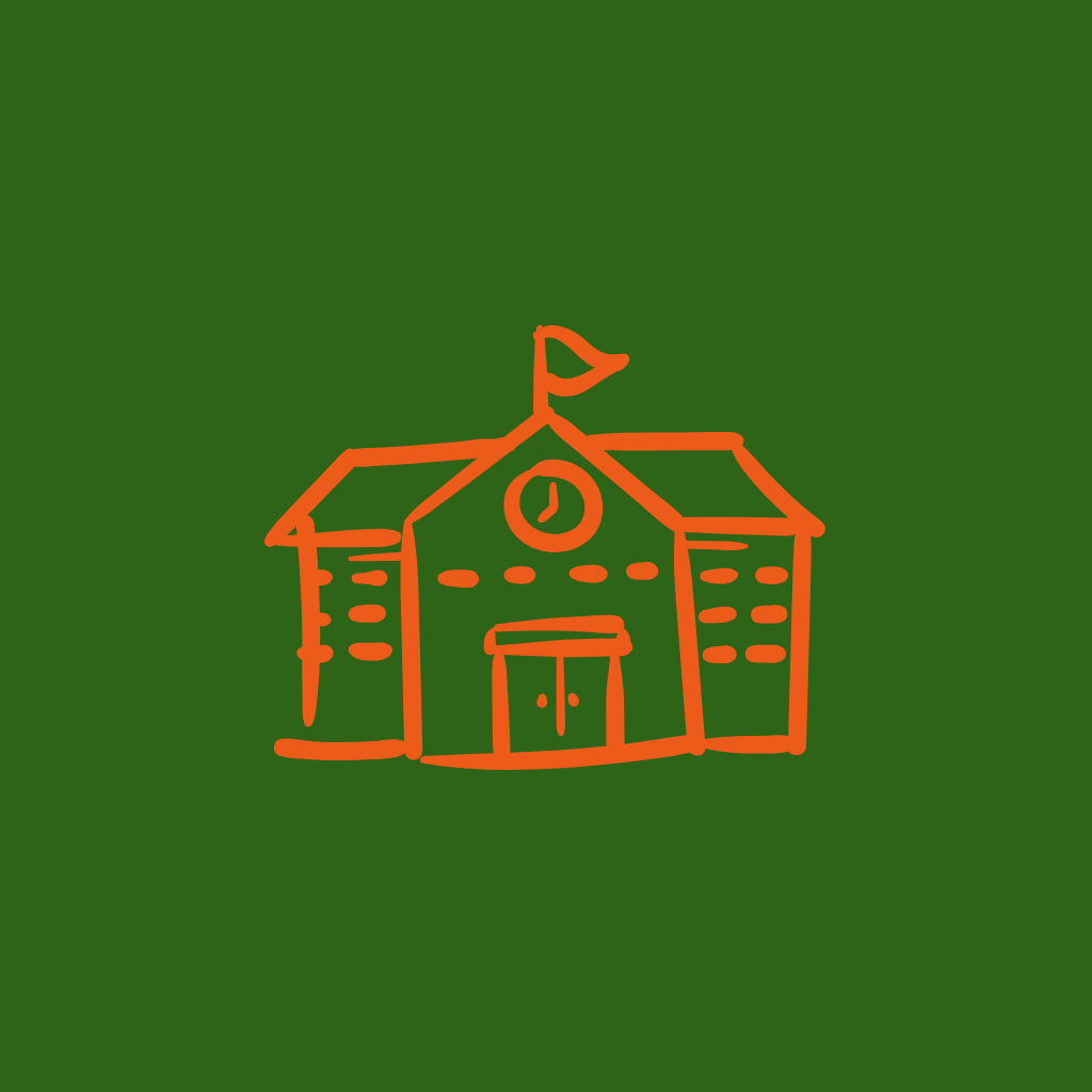 Drawing of a schoolhouse