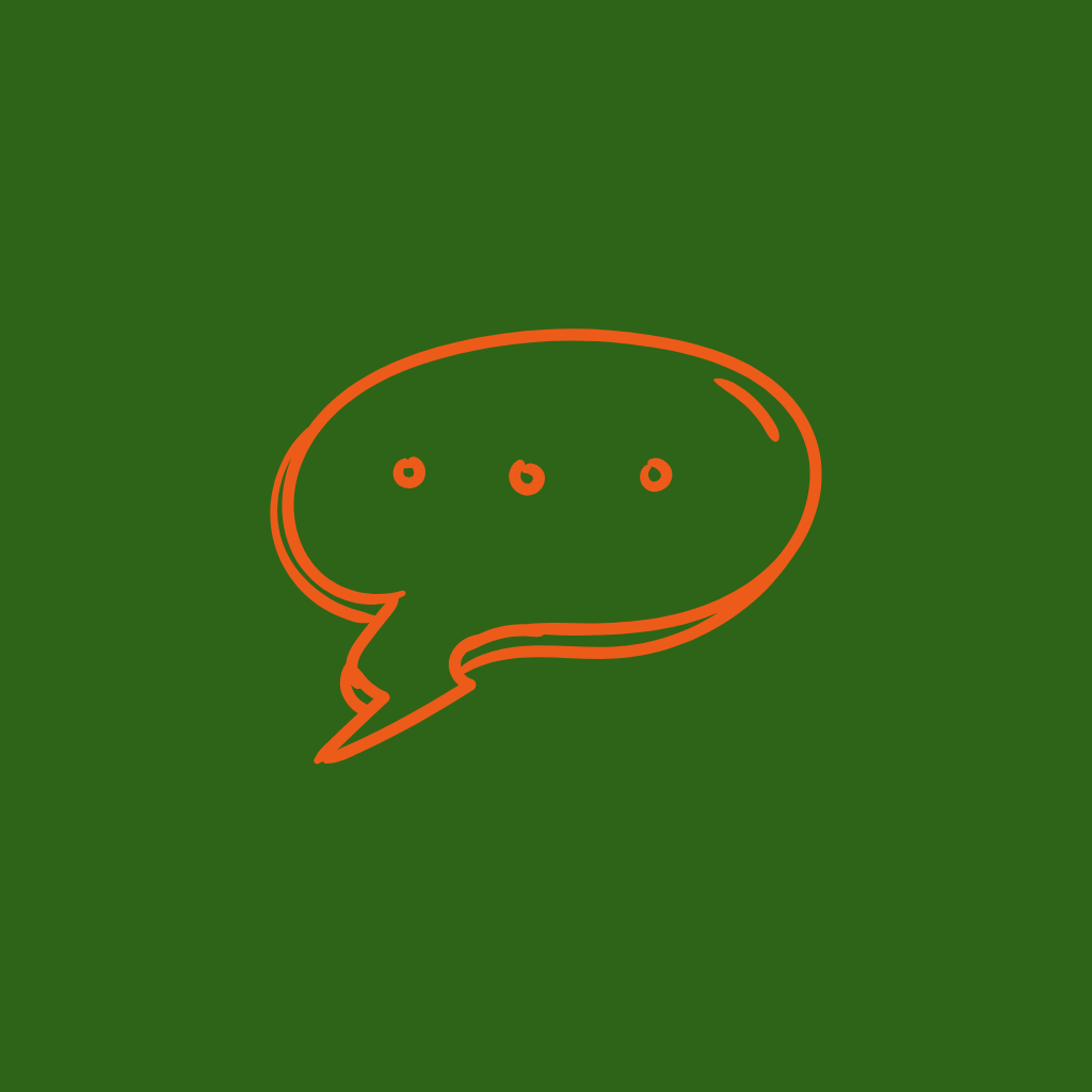 Drawing of a text bubble