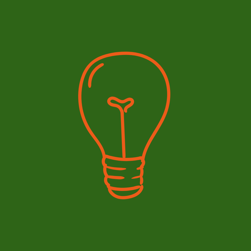Drawing of a lightbulb