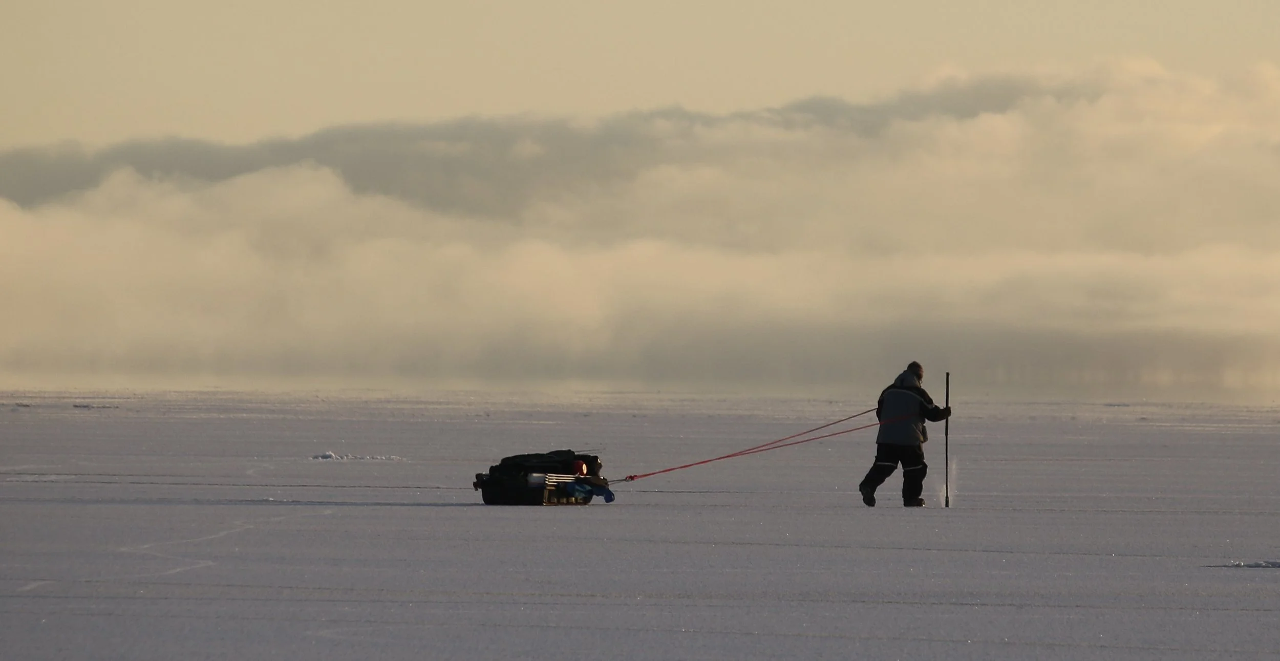 Lake Superior Ice Fisherman