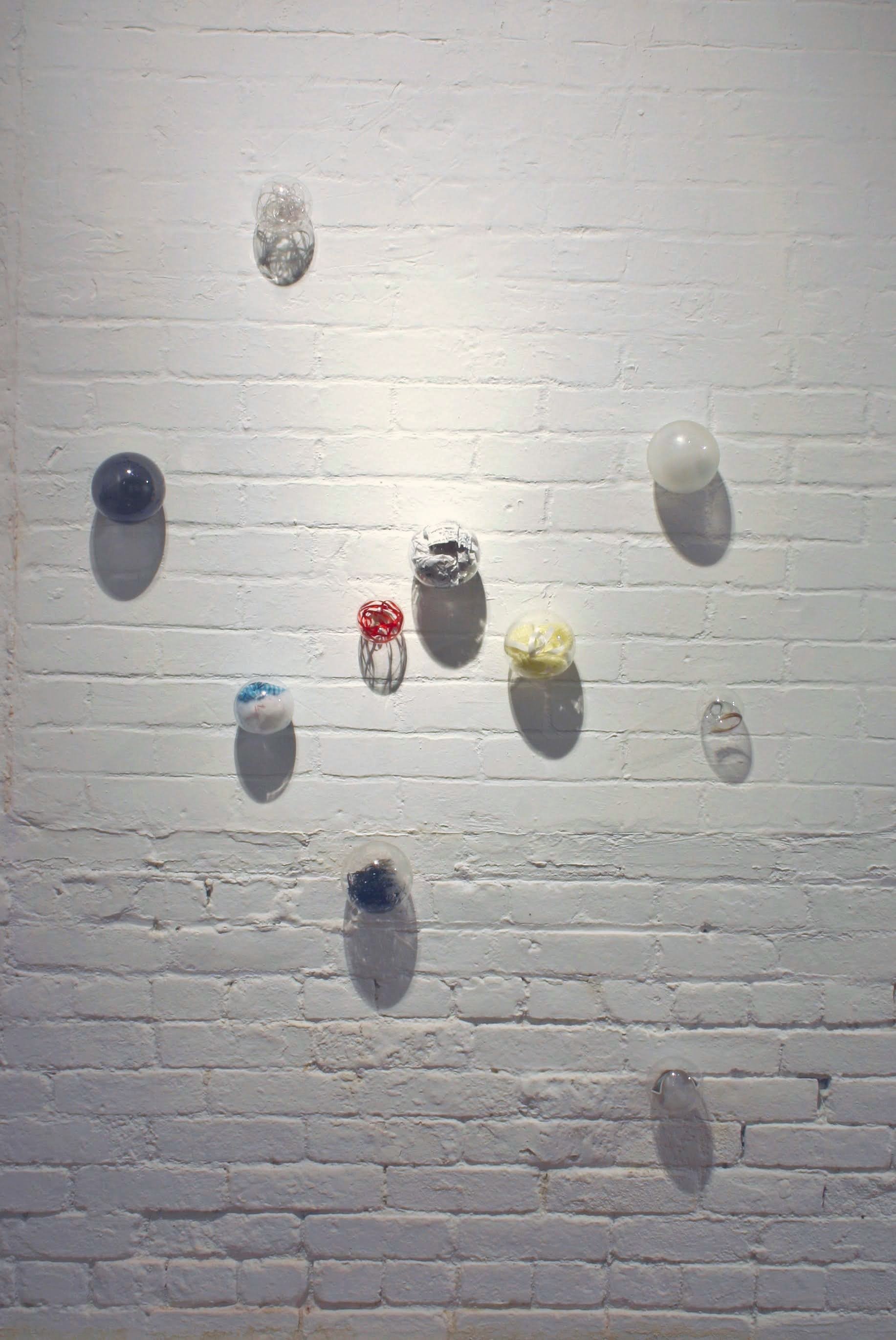 Cellular Memory. Glass balls, found objects.