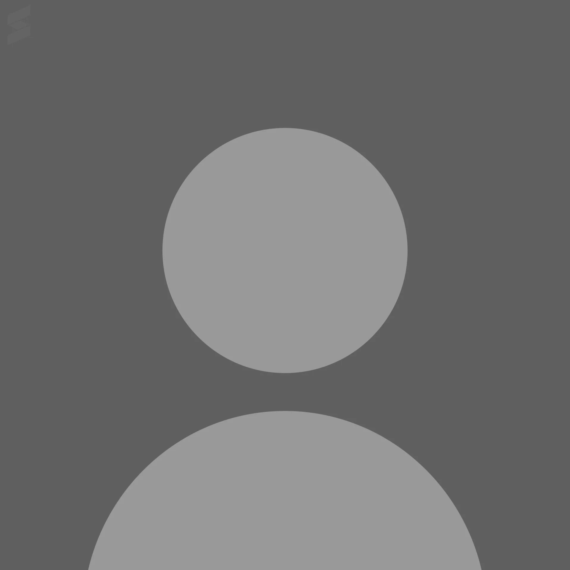 Screenshot of a gray user profile icon with a circular head and a partial shoulder.