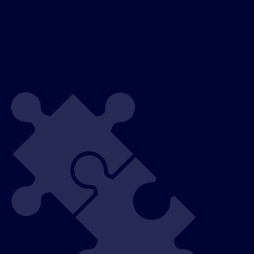 Dark background with a puzzle piece icon in the center.