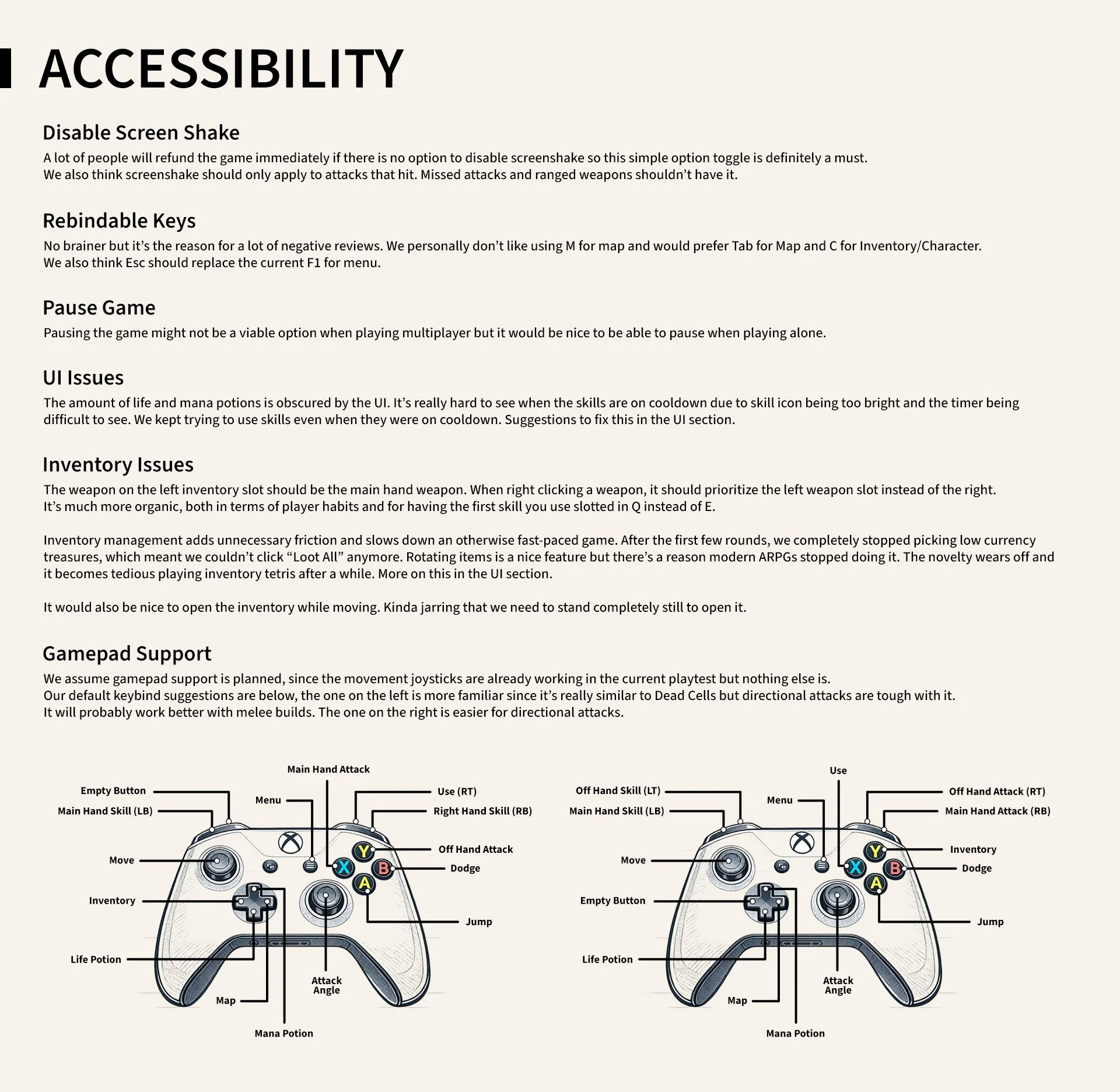 A guide showing the layout of Xbox controllers with labels for buttons and controls, including triggers, thumbsticks, face buttons, and more.