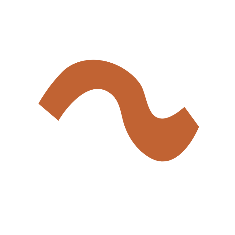 A red abstract shape.