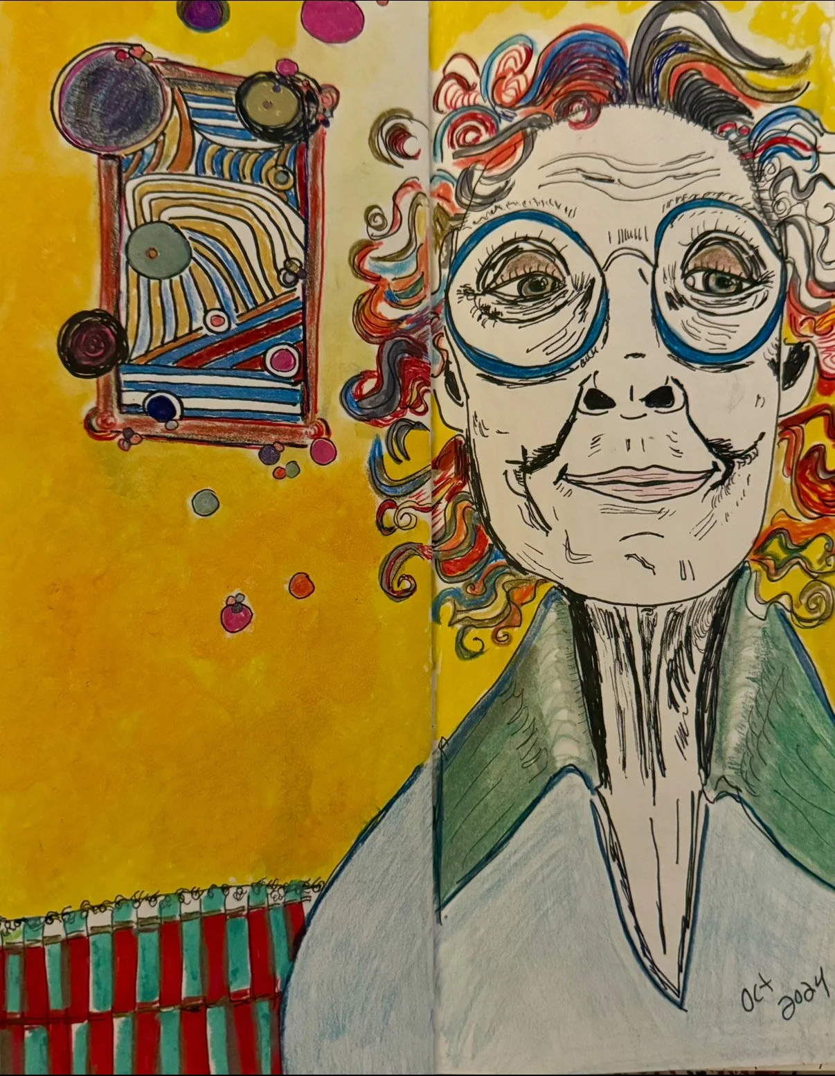 Colored pen study, 2024.