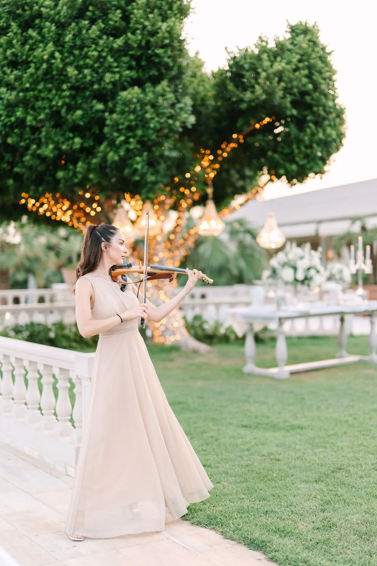 Wedding Violinist plays in Outdoor Ceremony in Northwest Arkansas