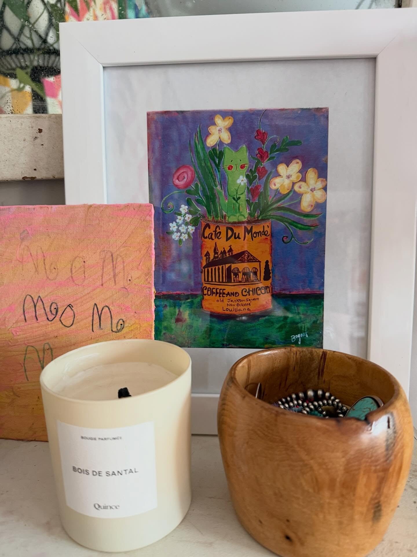 I&rsquo;m obsessed with art and mugs. I don&rsquo;t buy souvenirs when we travel, I buy local art and pottery. The funky stuff. My home has become a gallery of everywhere I&rsquo;ve been and all the artists I&rsquo;ve met. It&rsquo;s important to mee