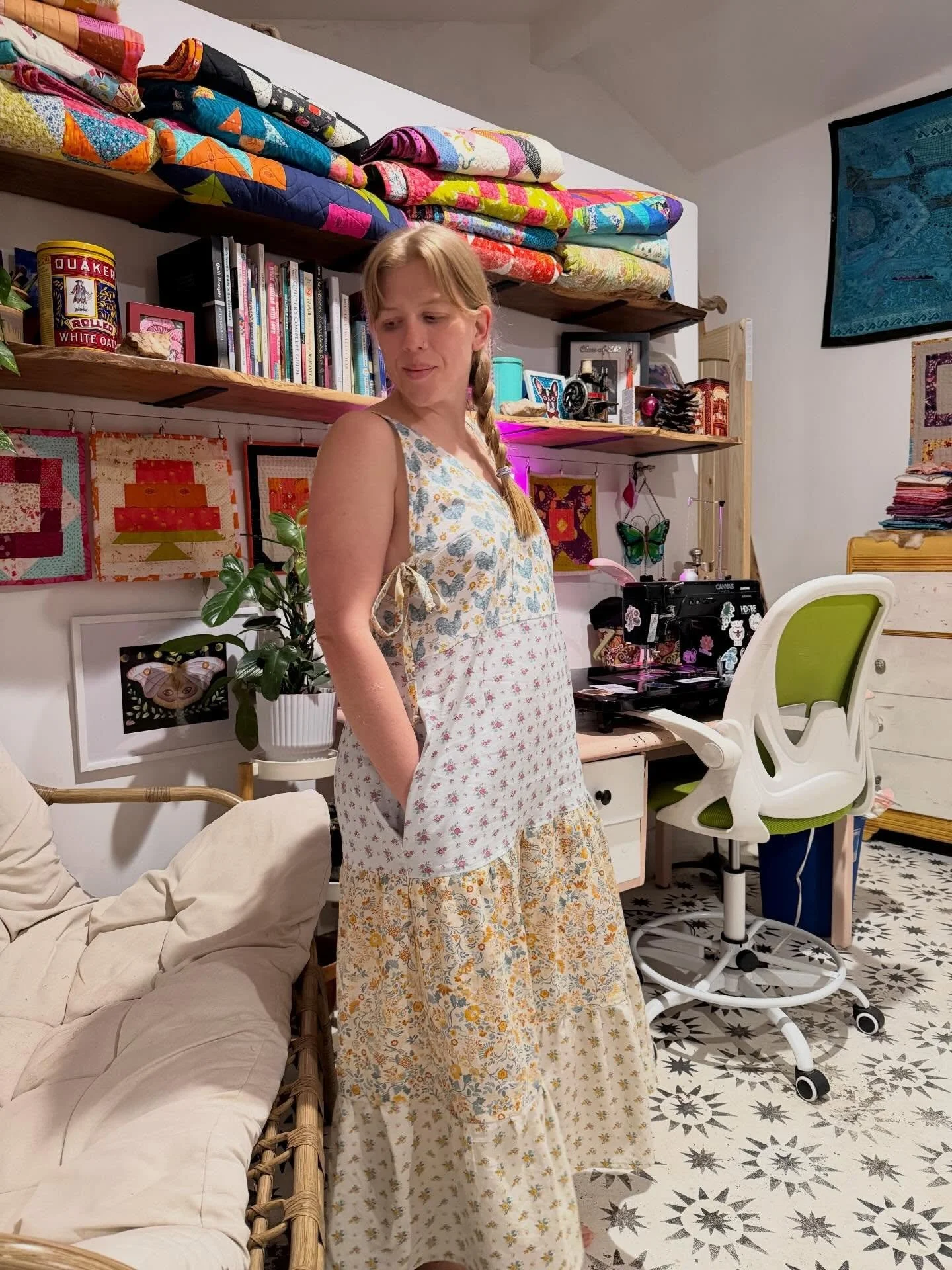 Made myself a dress and I&rsquo;m so in love!
 
Long story short, I&rsquo;ve been trying to find summer clothes that are well-made and not ugly. Plus I&rsquo;ve gained weight so my typical styles aren&rsquo;t styling like they usually do (that&rsquo;