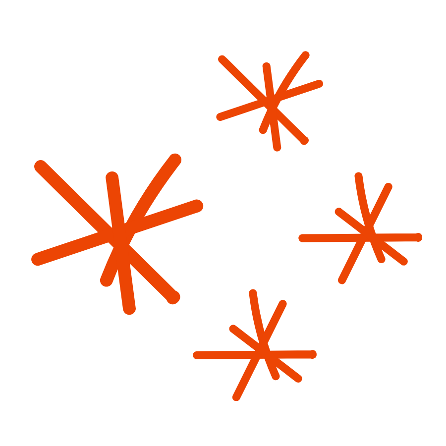 Illustration of red fireworks explosions on a black background | Amy Wilder Studio - Brand Strategist + Web Design