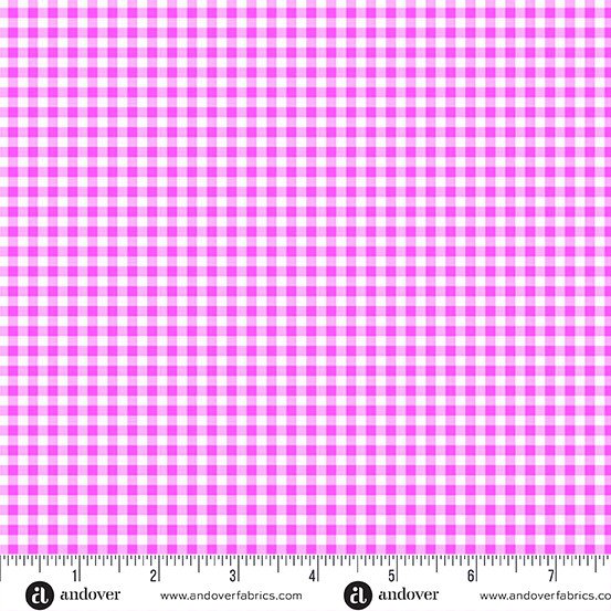 Ghostly Garden Fuschia Gingham