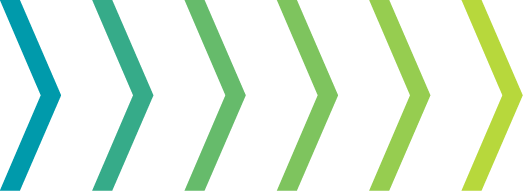 A series of green arrows pointing to the right, arranged in a row on a black background, with each arrow slightly different in shade and size.