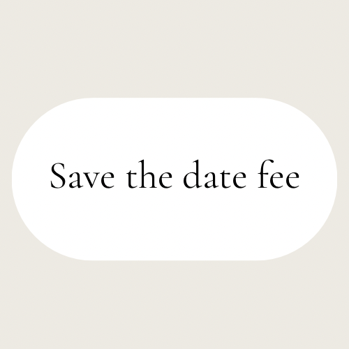 Save The Date Fee Non-refunable