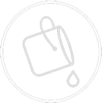 A hand sanitizer dispenser icon with a droplet