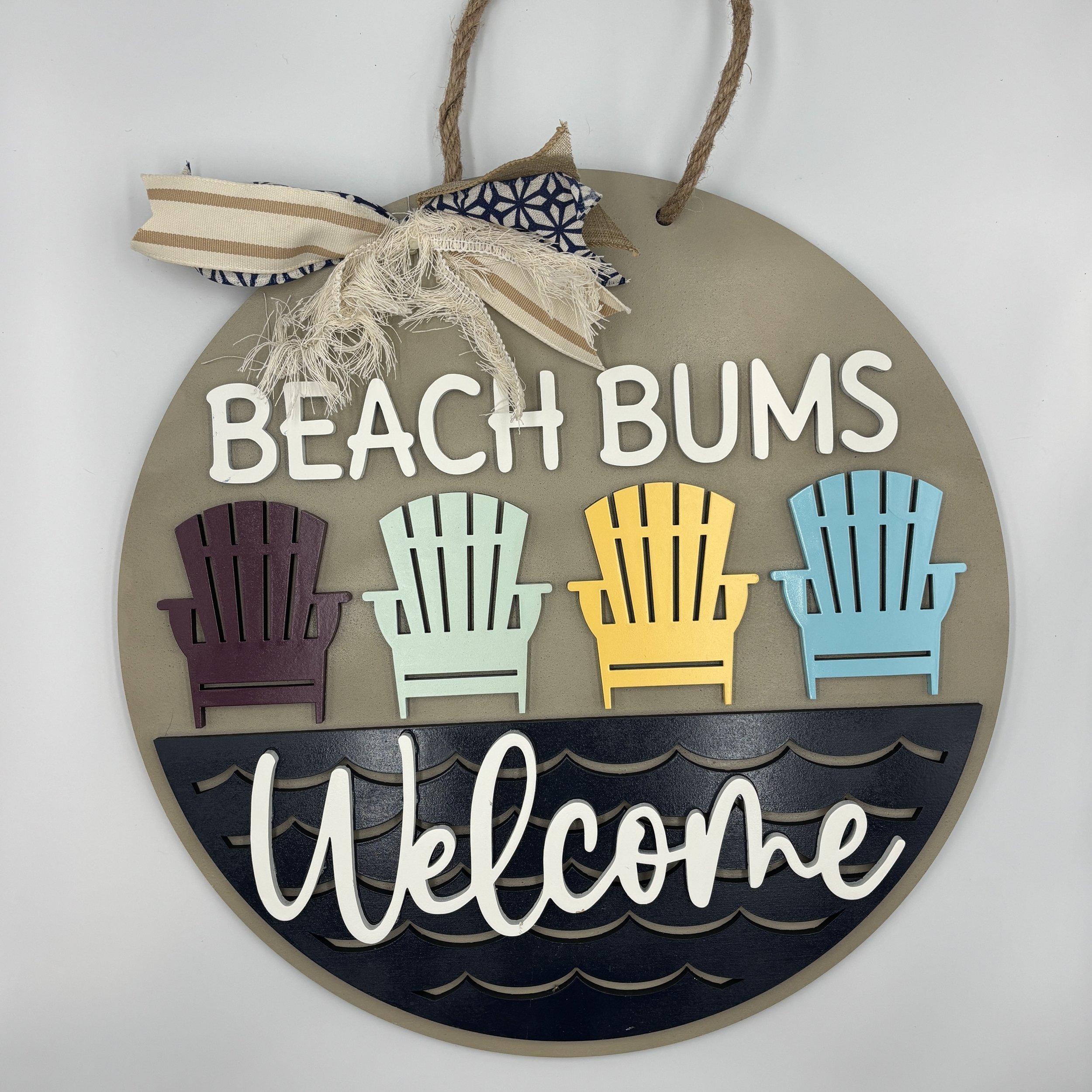 Beach Bums Welcome 16" Door Hanger