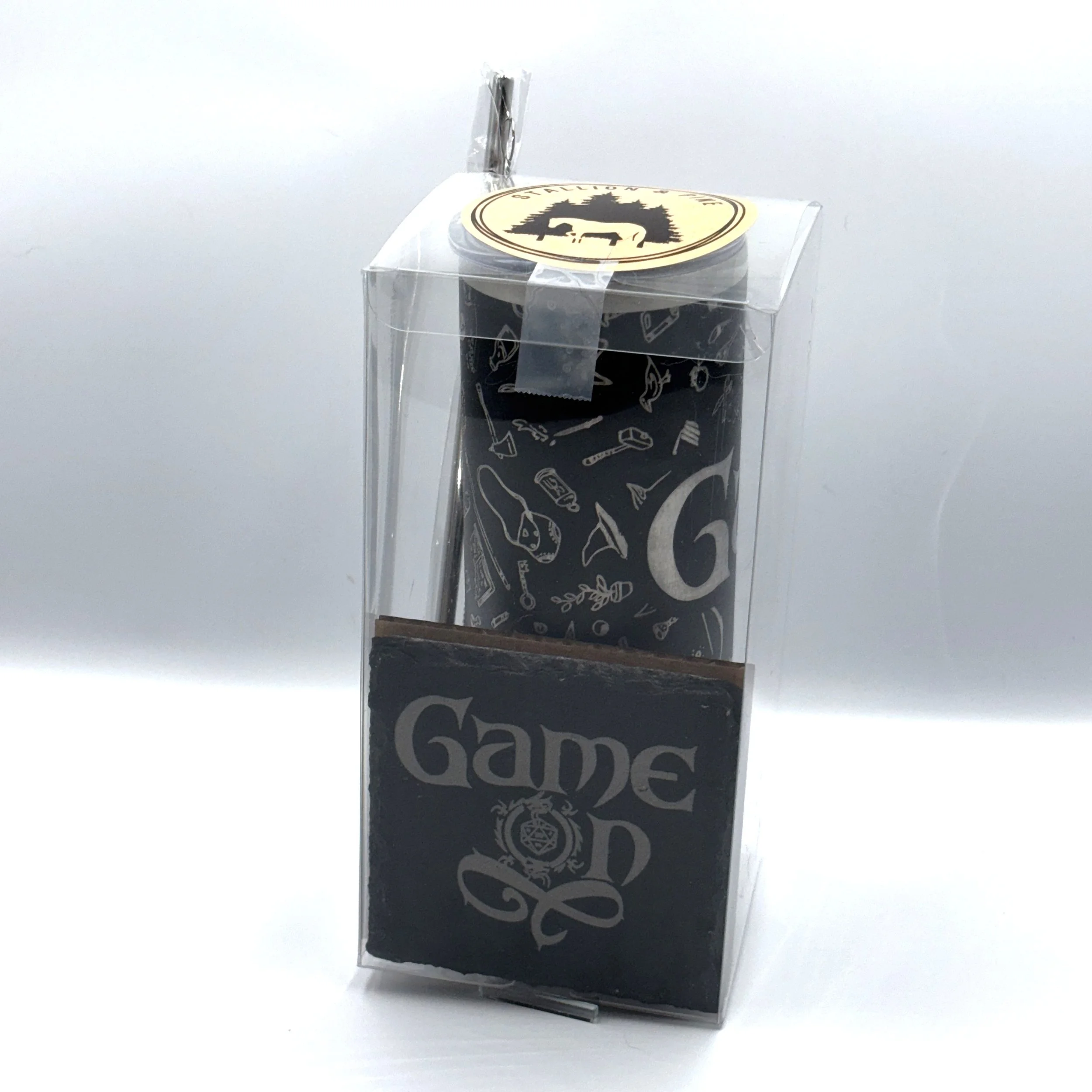 DnD 'Game On' Skinny Tumbler/Coaster Set