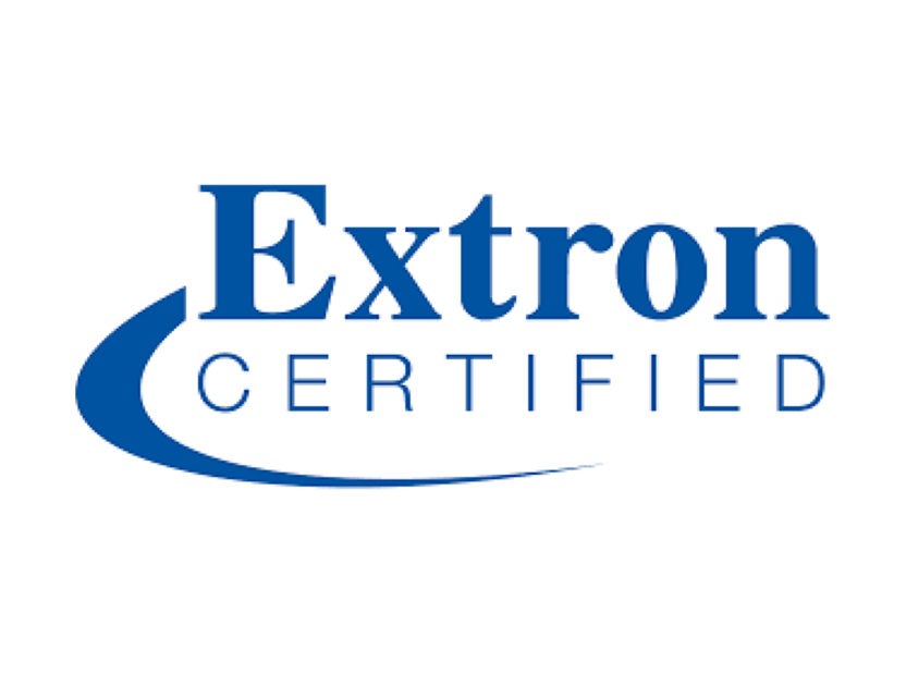 Close-up of the Electron Challenger sign with a blue and white logo.