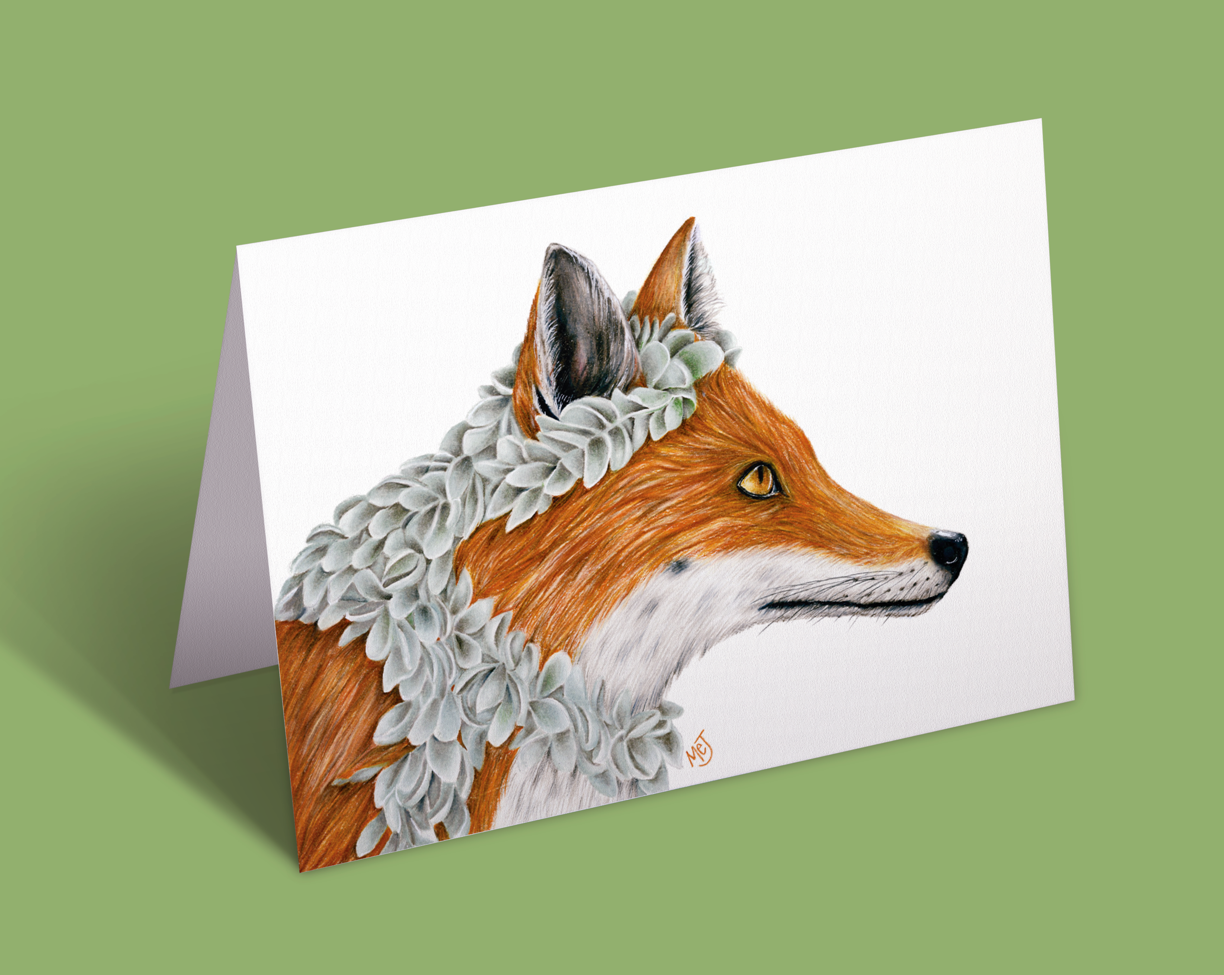 Whimsical Fox Greeting Card
