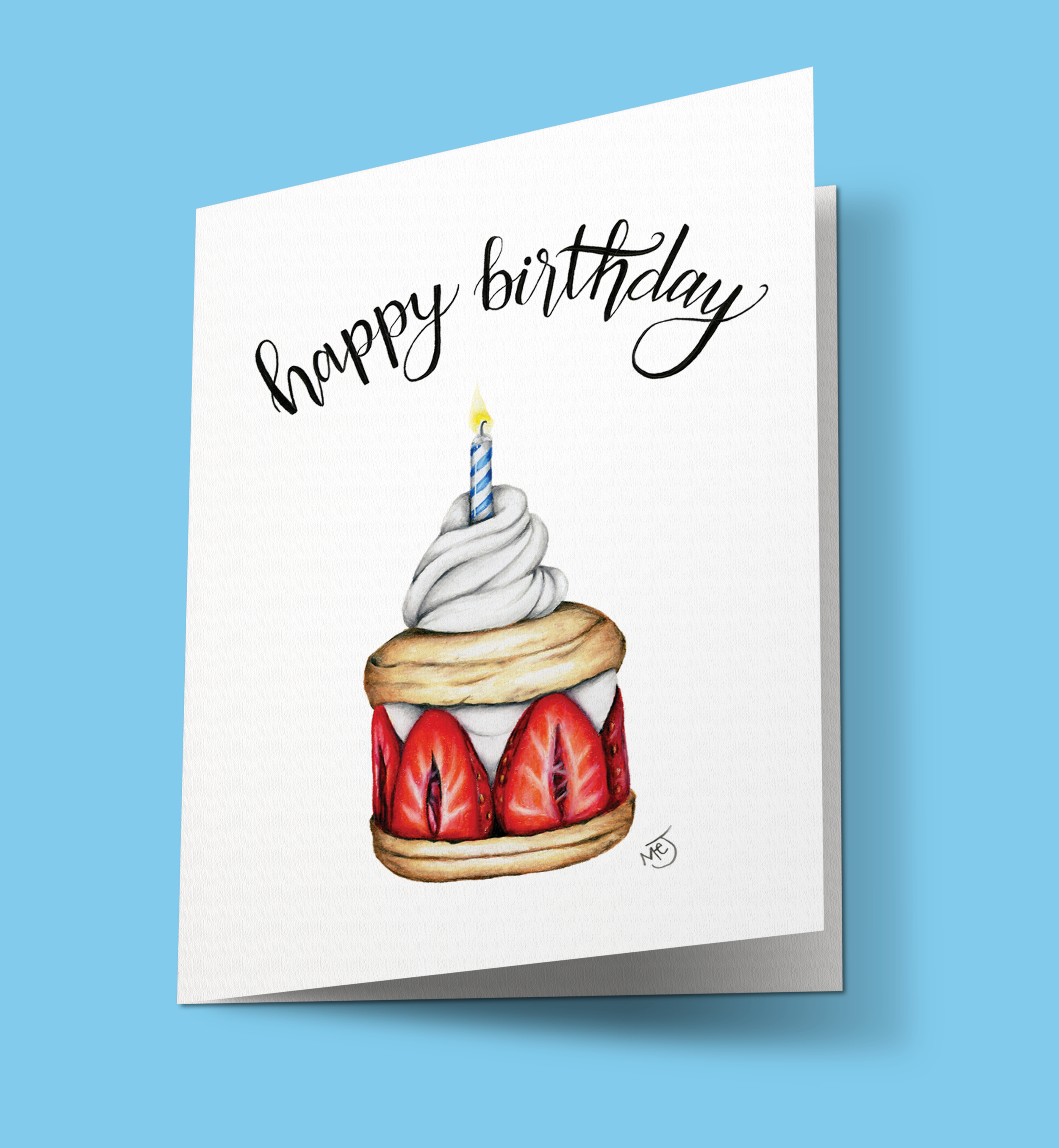 Strawberry Shortcake Happy Birthday Greeting Card