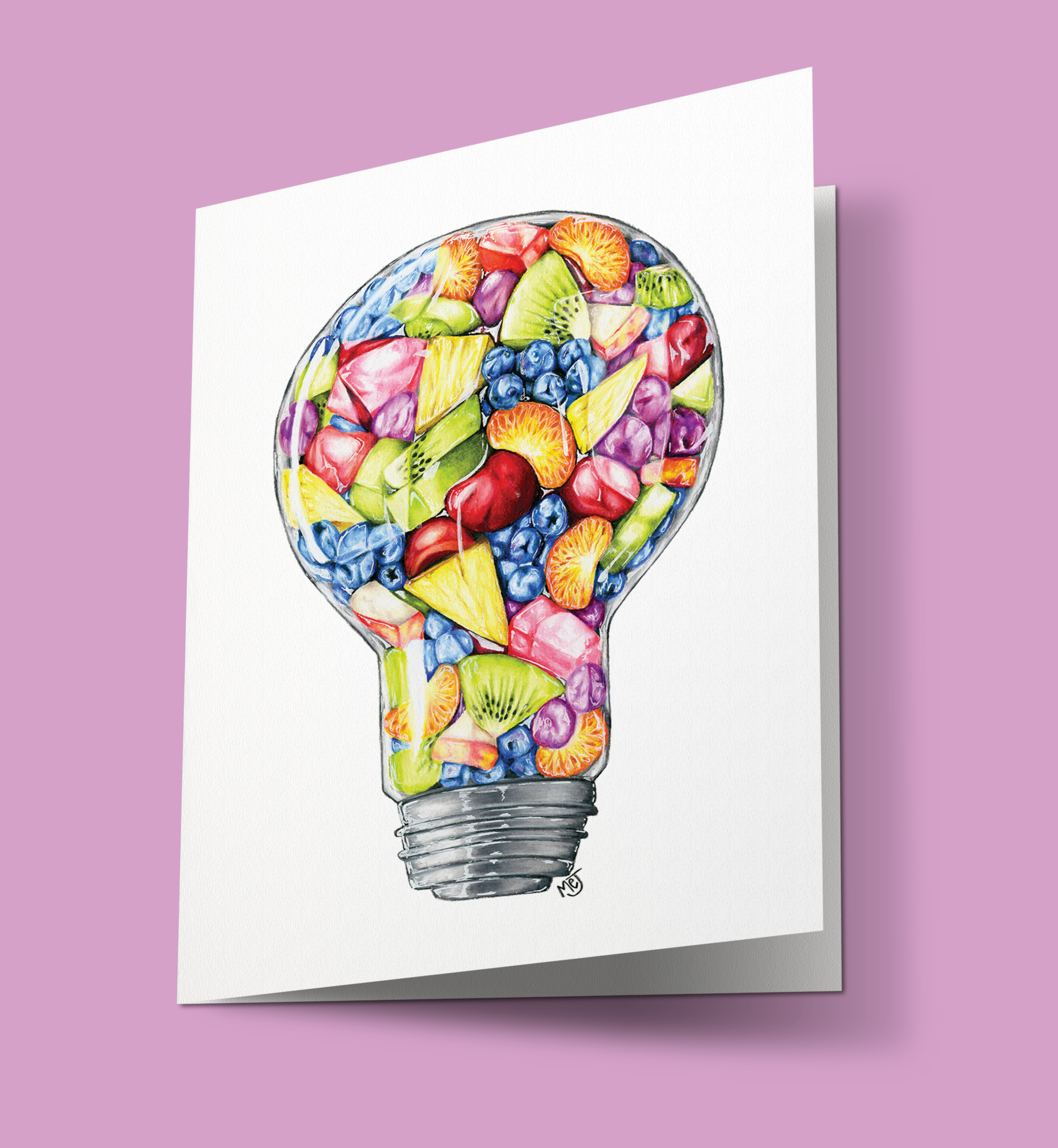 Fruit Bulb Greeting Card