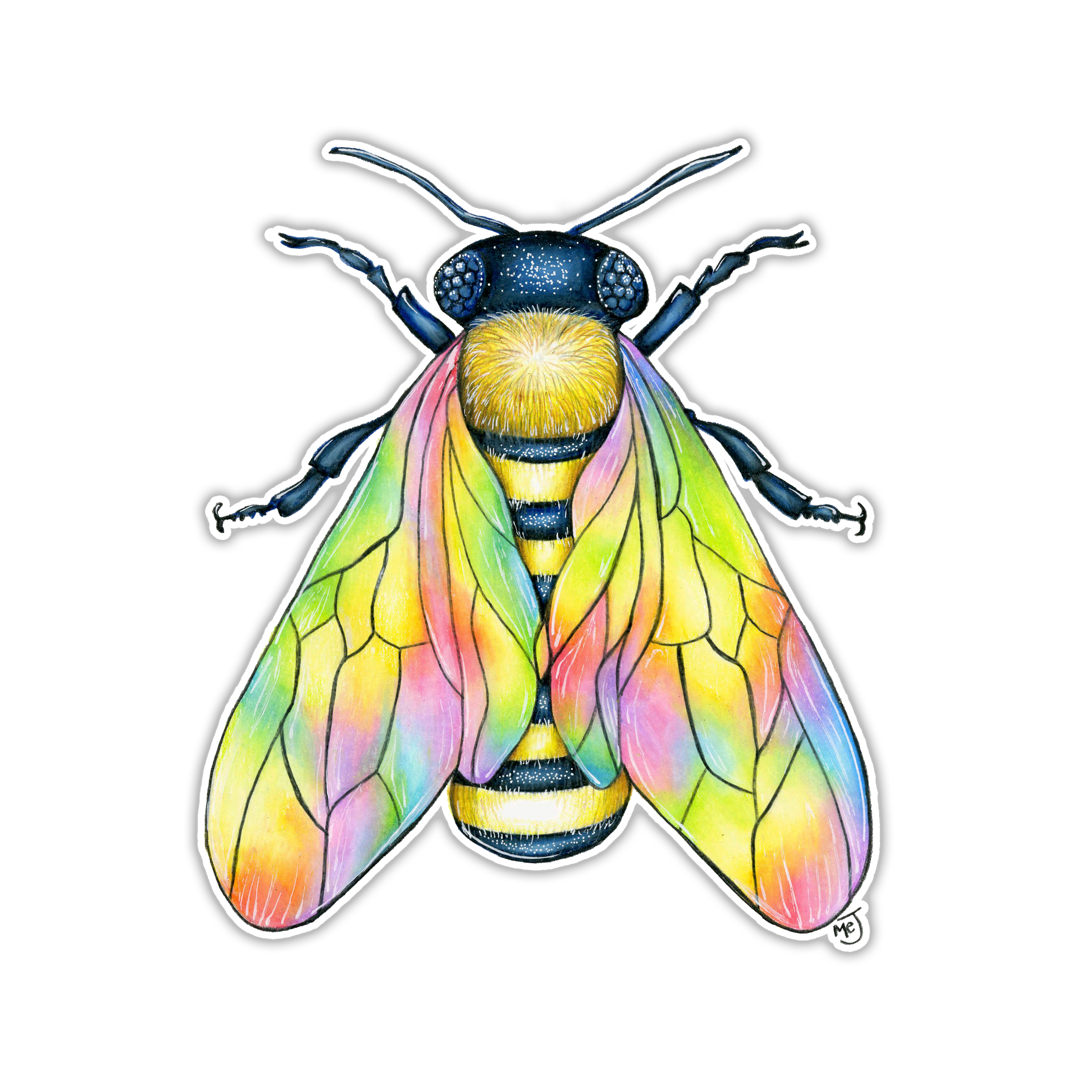Colorful Bee Sticker