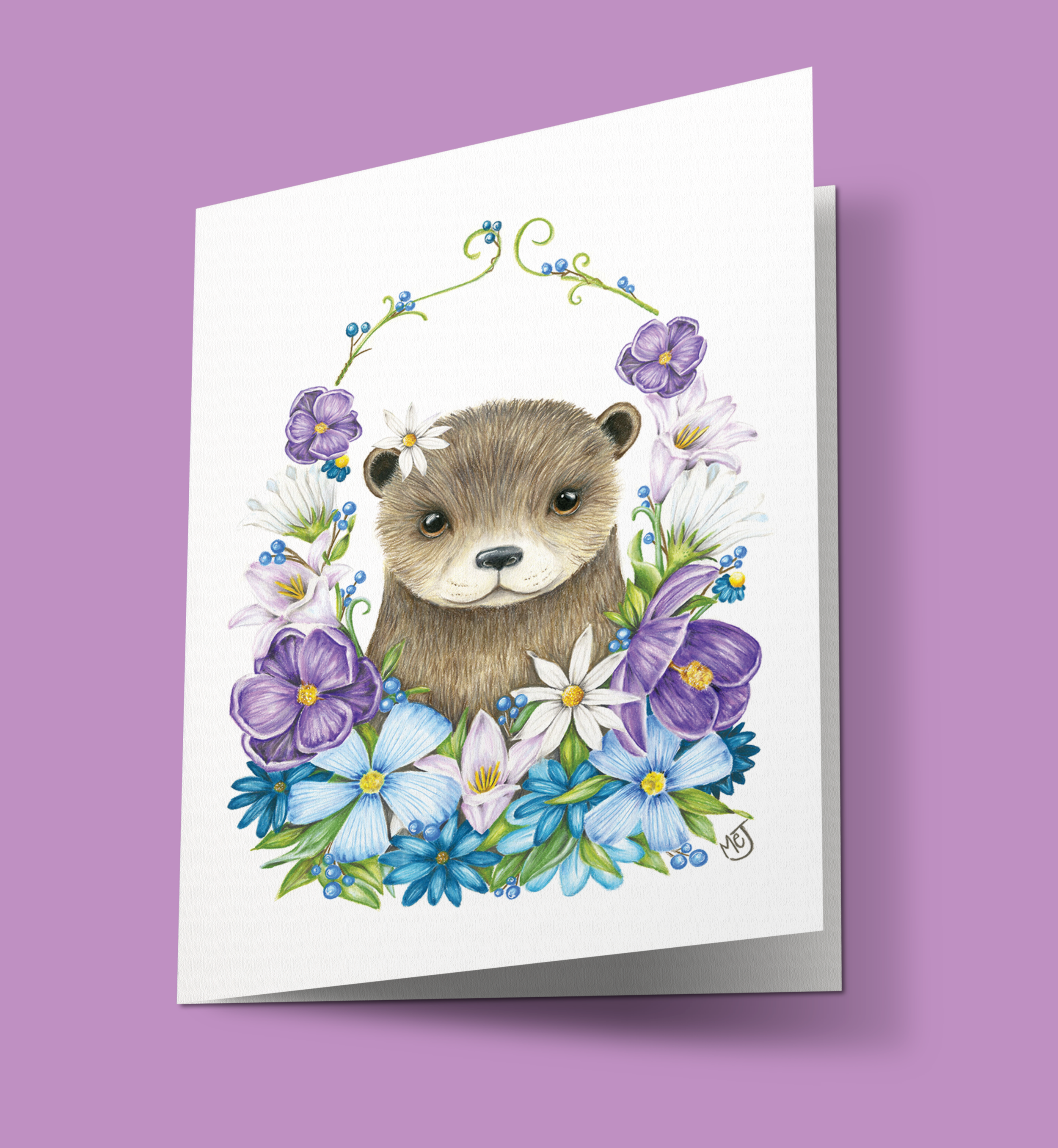 Otter Greeting Card