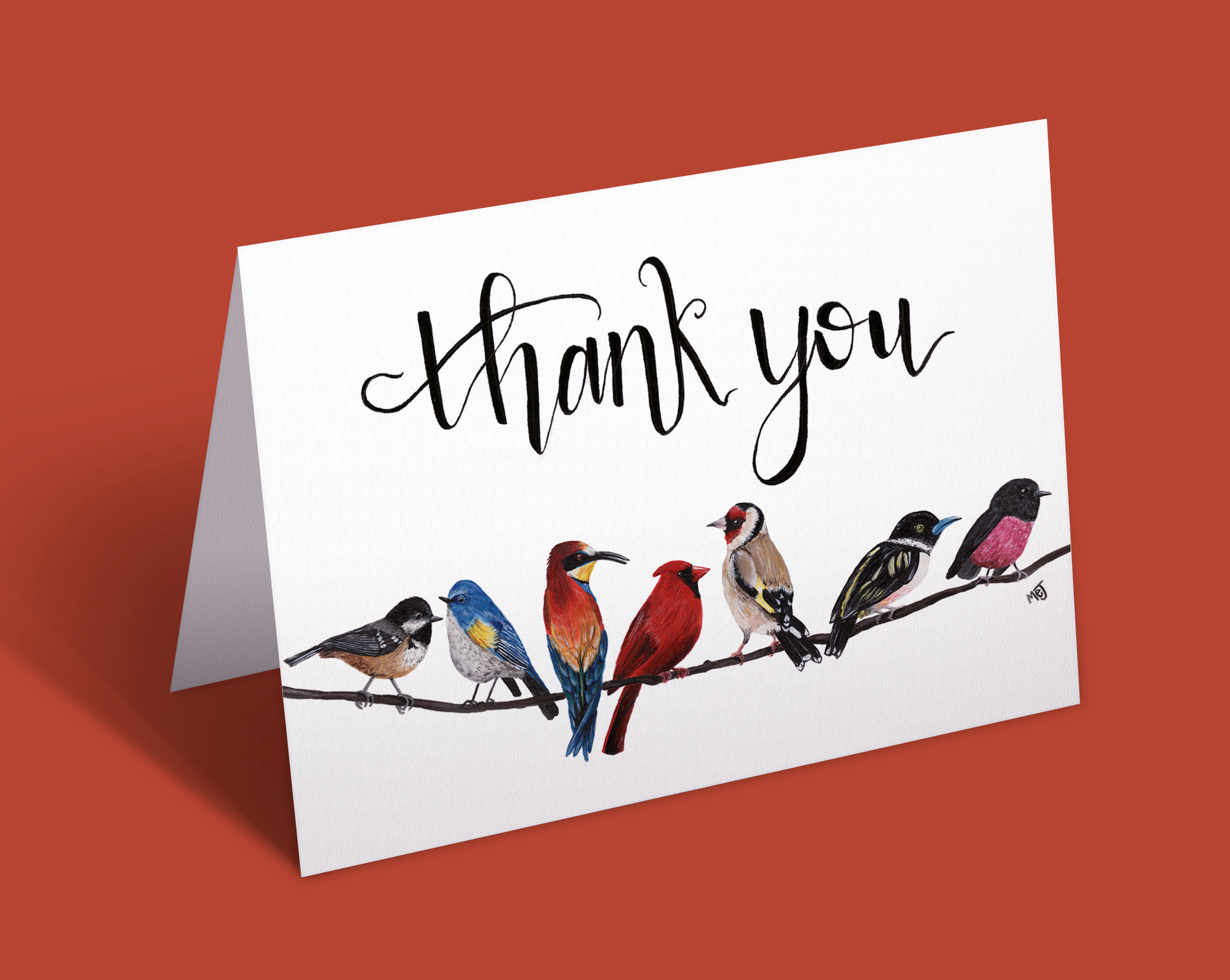 Thank You Birds Greeting Card
