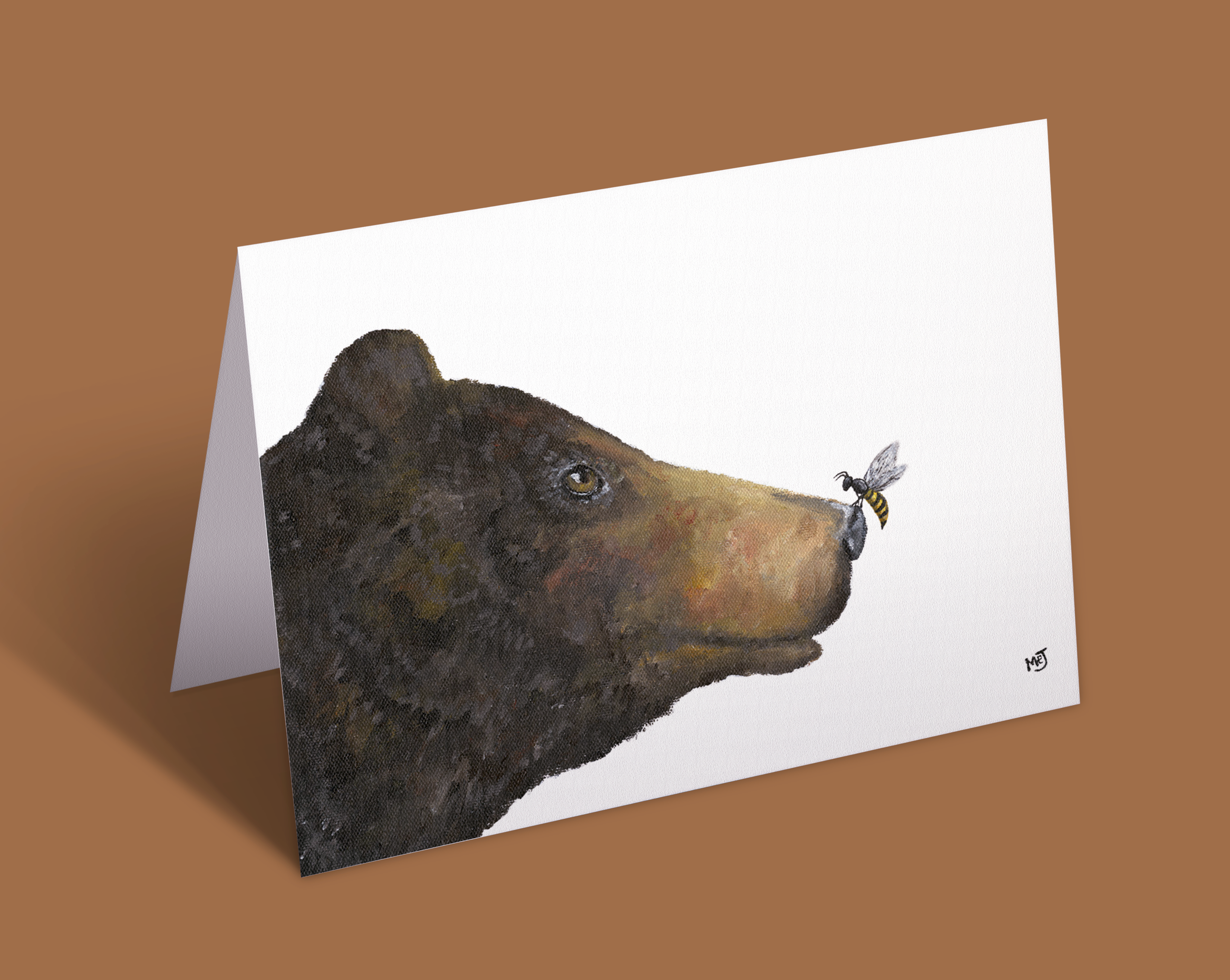 The Bear and the Bee Greeting Card