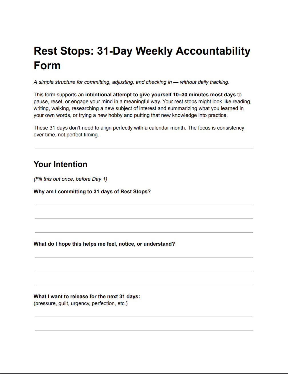 Thirty One Rest Stops!