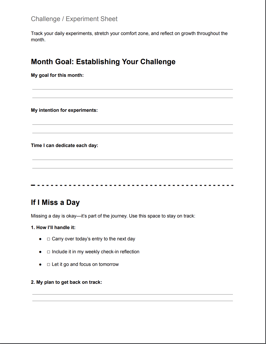 Challenges - Rest Stops!