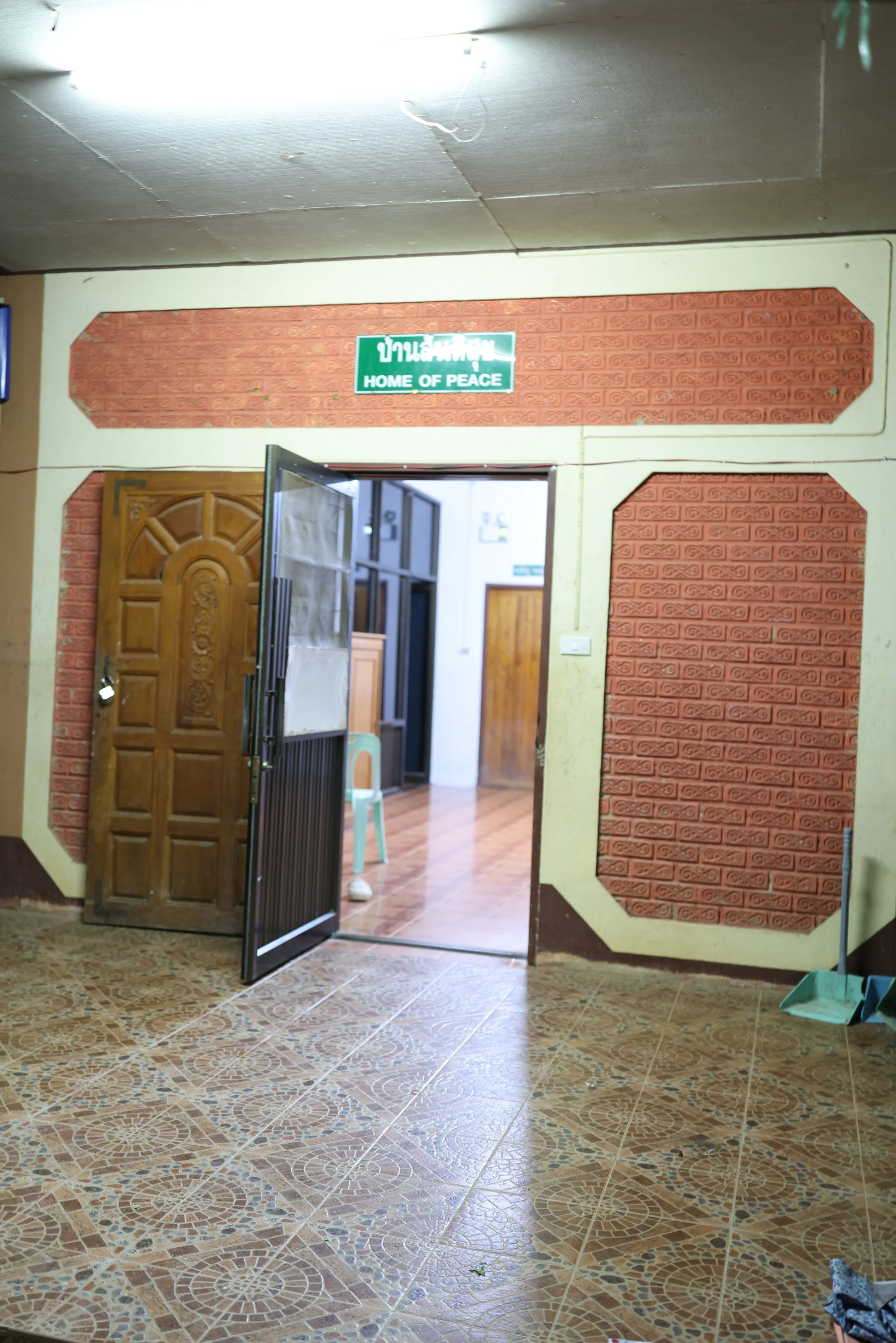 This is the main entrance to the dormitory, where more than 130 girls live. The current entrance is small and often becomes crowded during busy times. As part of the complete dorm renovation, we hope to create additional access points and improve the