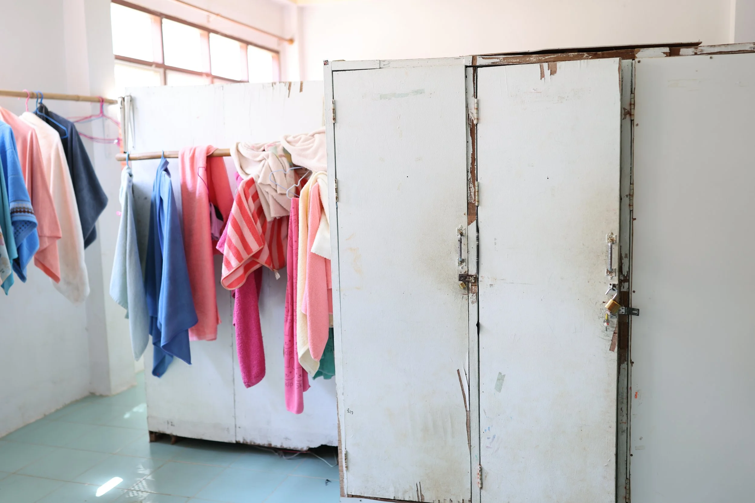 Current Clothing Lockers – Mold has begun growing inside and along the sides of the lockers, creating an unhealthy environment for the girls' belongings.