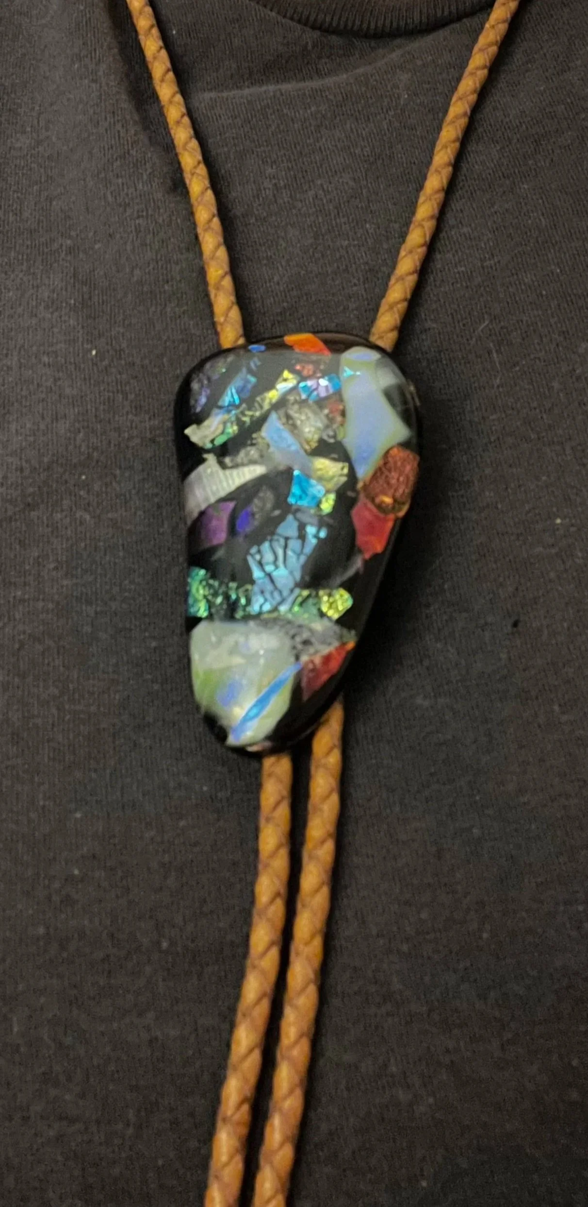 Dichroic Glass Objet d'Art Spirit Stone Bolo #4